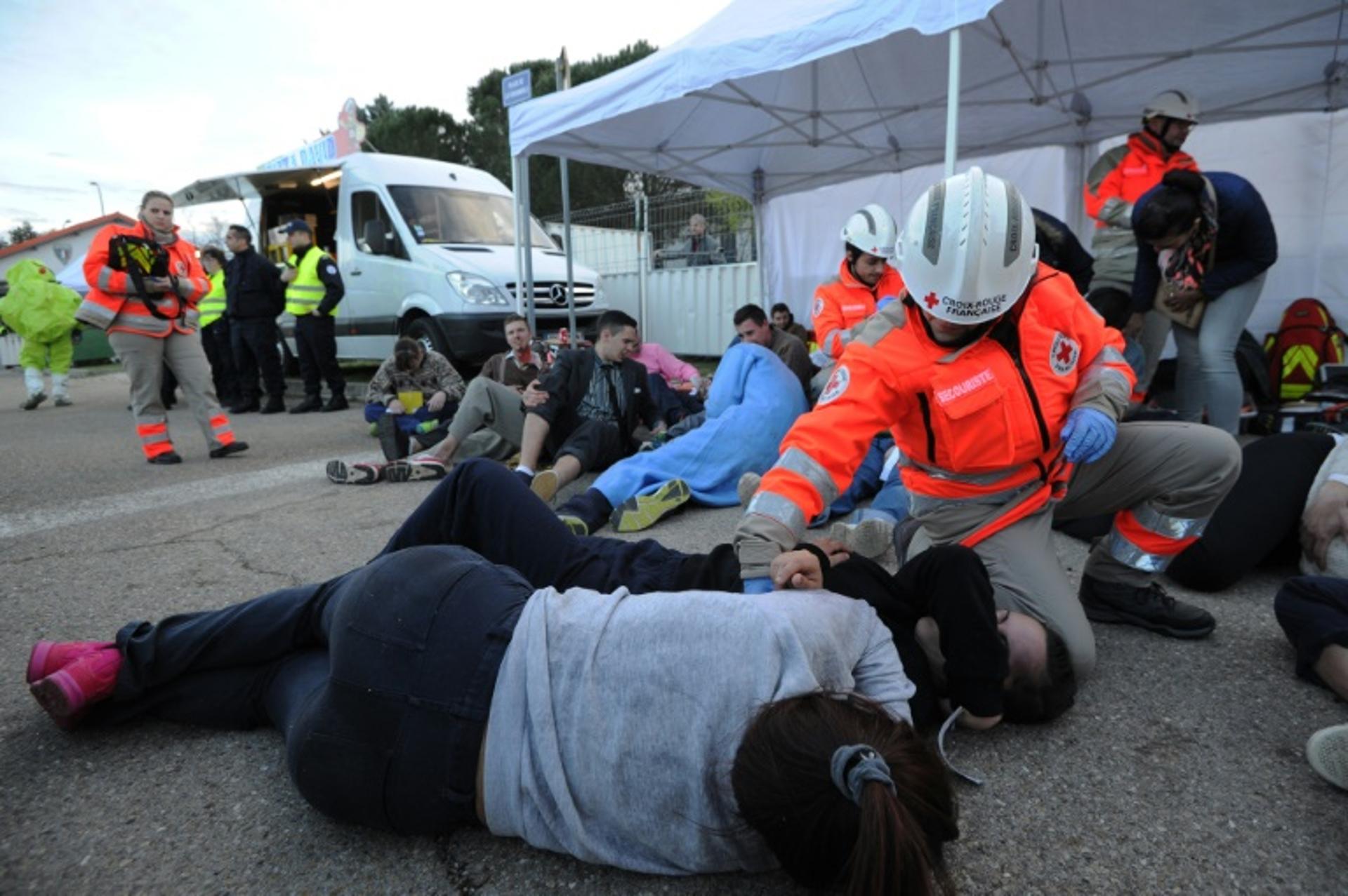 Simulação de ataque na França (Foto: Sylvain Thomas / AFP)