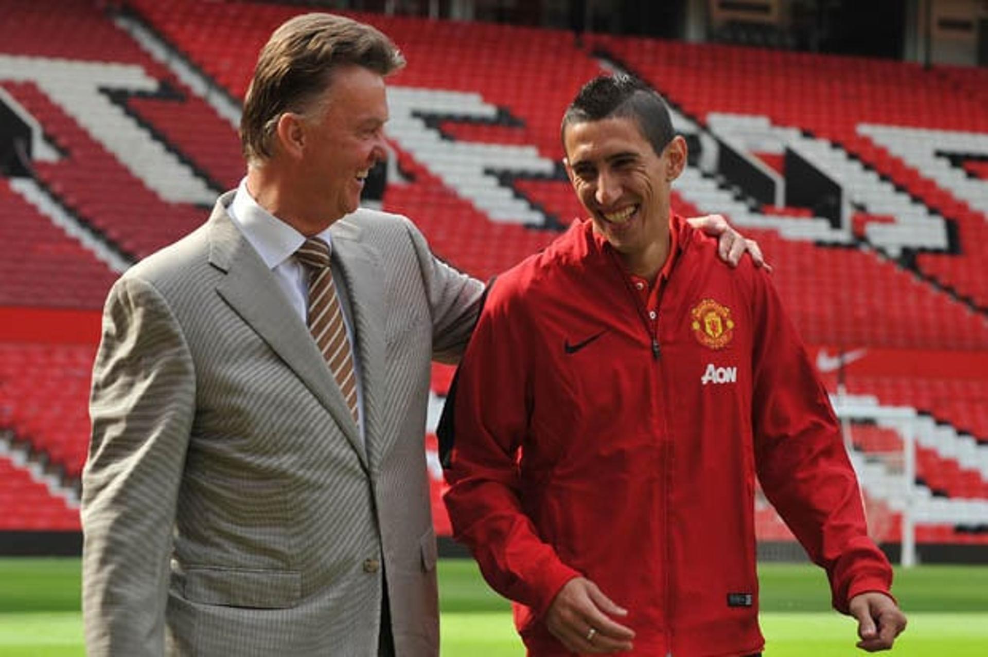 Di Maria e Van Gaal - Manchester United (Foto: AFP)