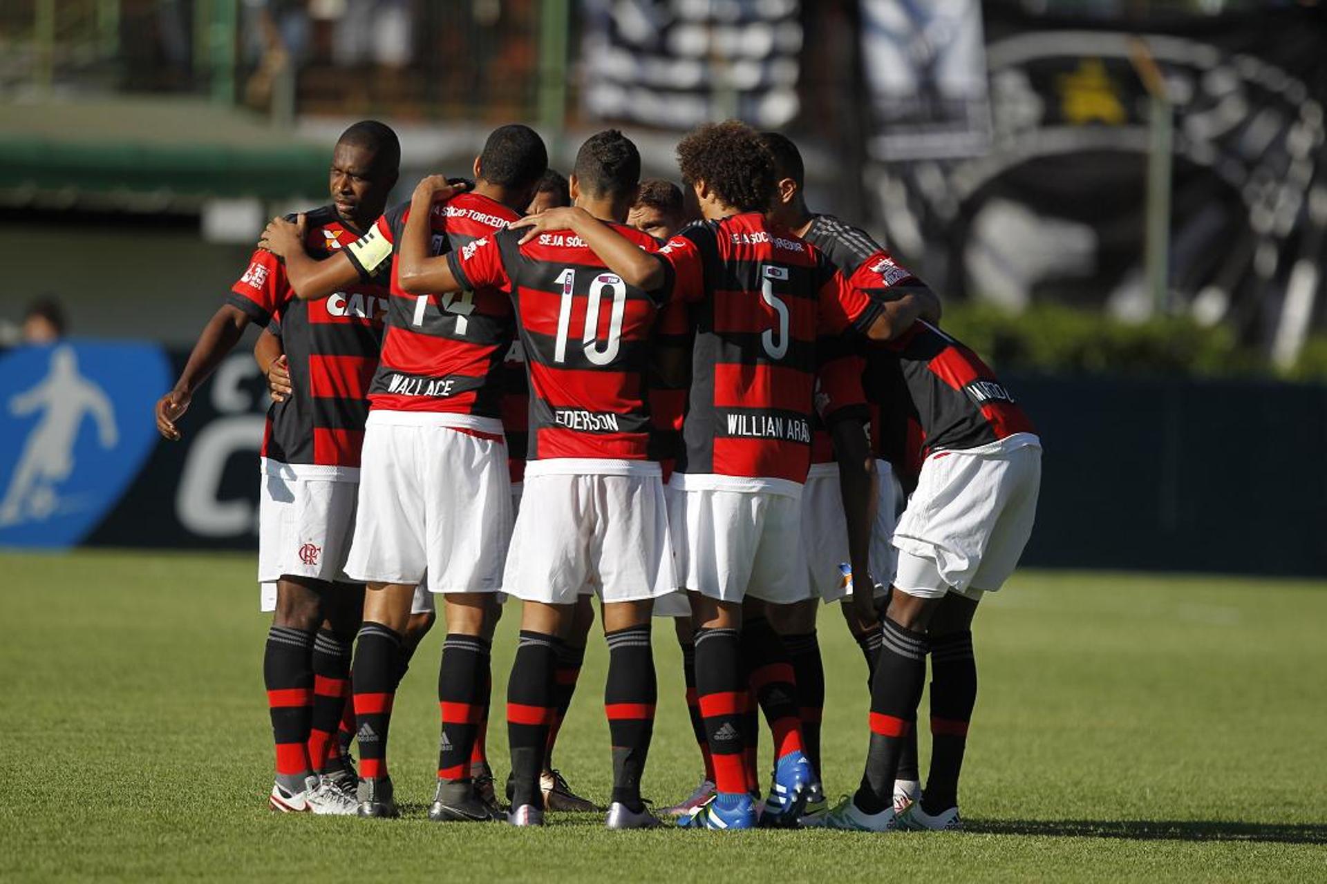 Grupo do Flamengo no jogo contra o Botafogo (Gilvan de Souza /Flamengo)