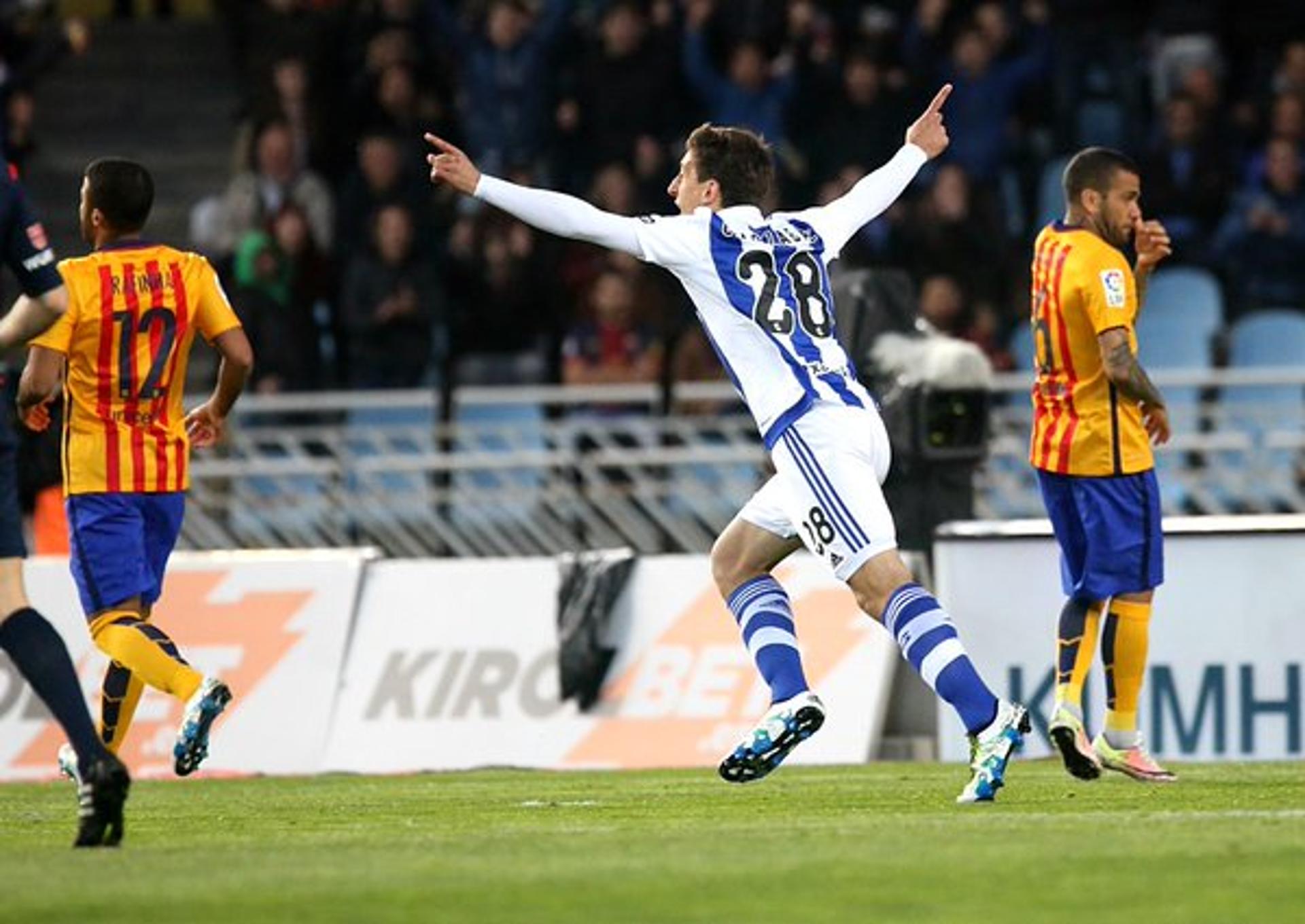 Oyarzabal - Real Sociedad x Barcelona (Foto: Divulgação)