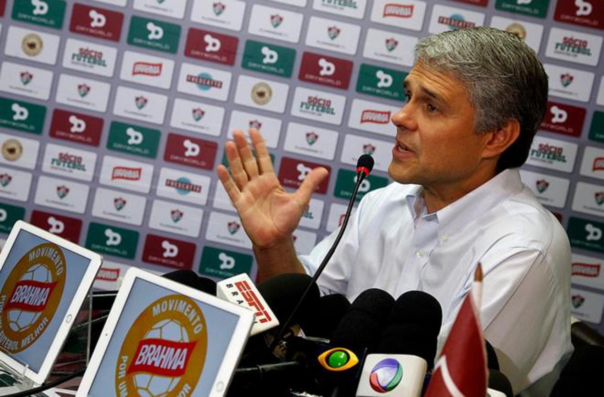 Peter Siemsen durante coletiva nas Laranjeiras (Nelson Perez/Fluminense F.C)