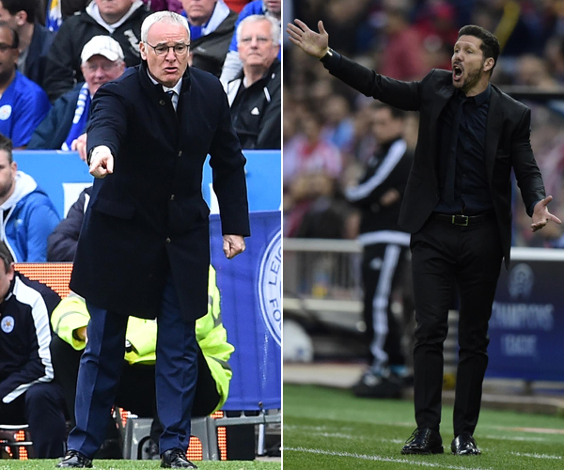 Claudio Ranieri (Leicester) + Diego Simeone (Atlético de Madrid)