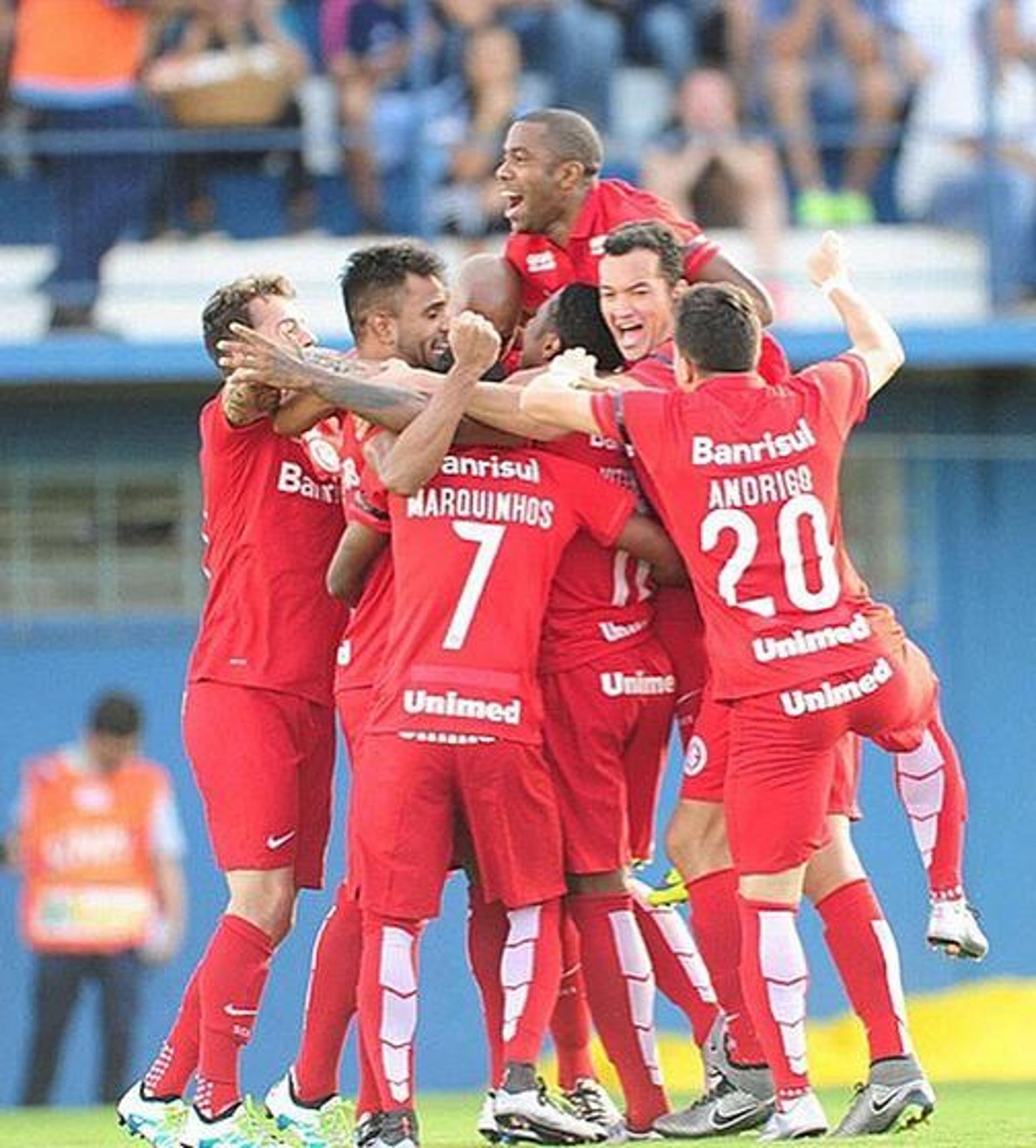 Comemoração do gol do Internacional (Foto: Reprodução / Instagram)