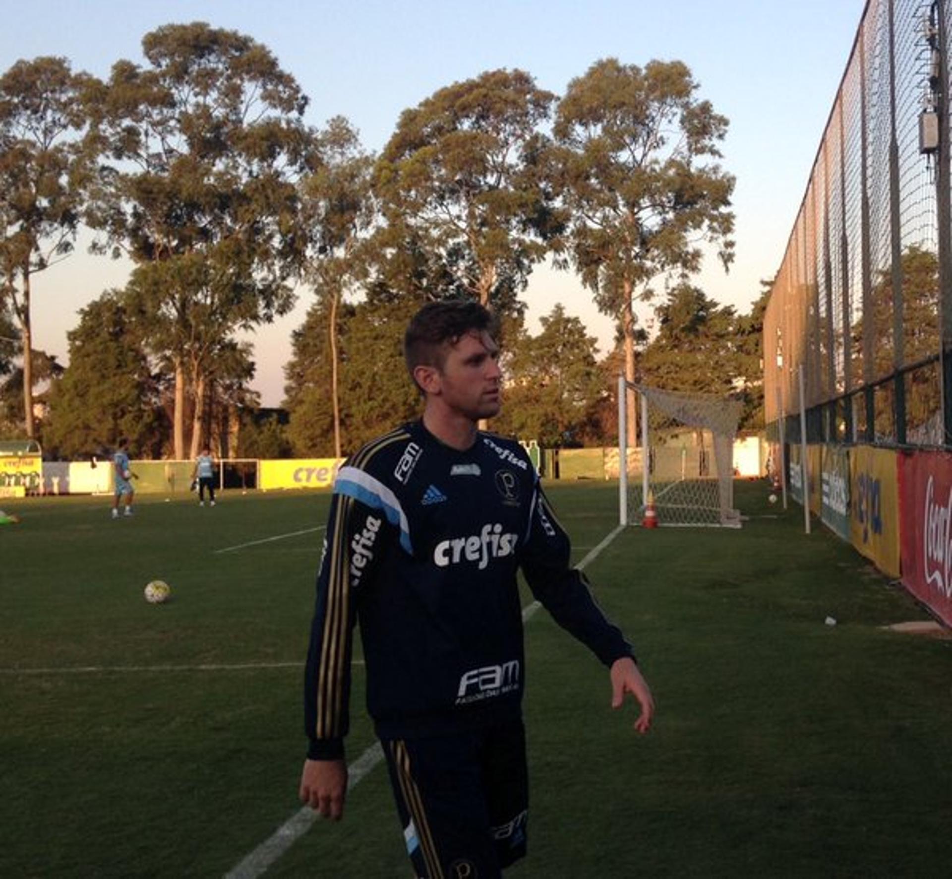 Fabiano em treino do Palmeiras (FOTO: Fellipe Lucena)