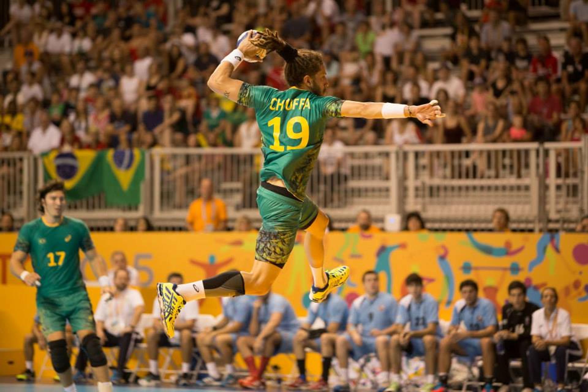 Seleção Brasileira Masculina em partida pelo Pan-Americano de Toronto/ Foto: CBHb