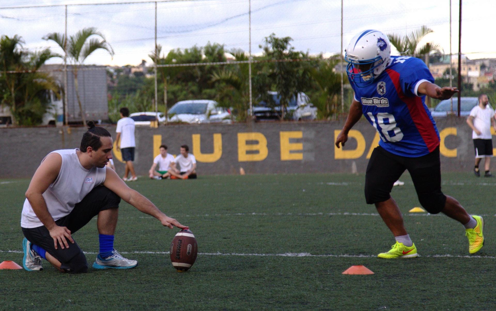 Adhemar durante treino pelo São Caetano Blue Birds (Foto: Divulgação / São Caetano)