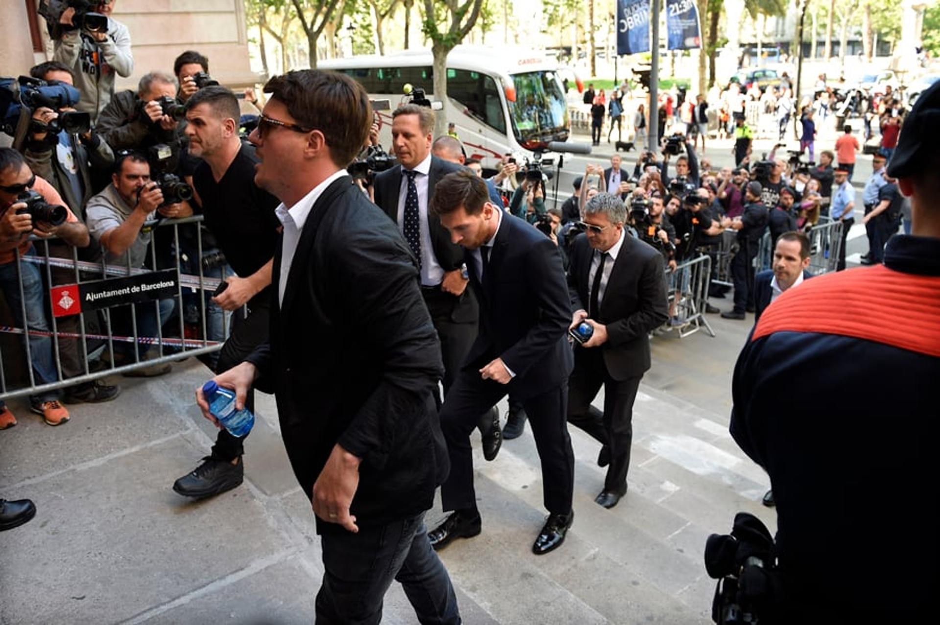 Messi no tribunal de Barcelona