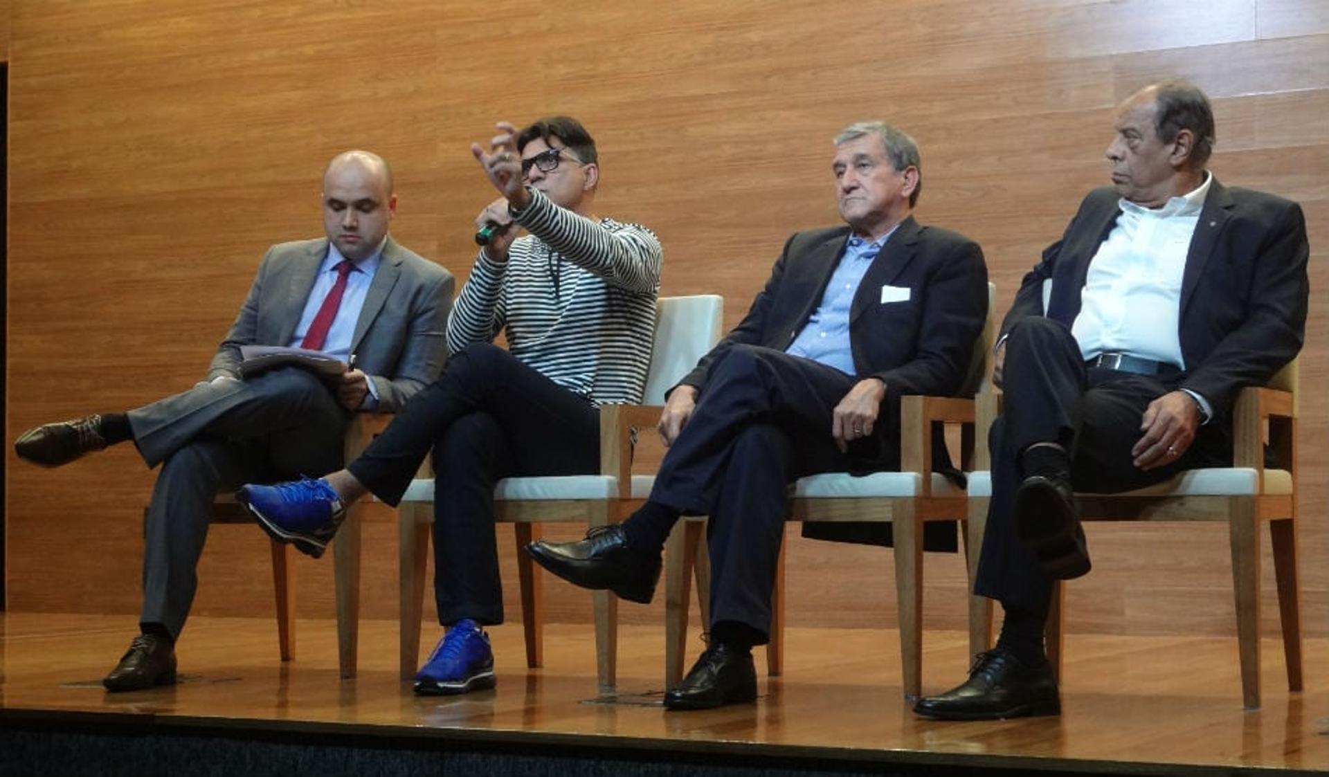 Manoel Flores, Ricardo Rocha, Parreira e Carlos Alberto Torres na CBF (Foto: Igor Siqueira)