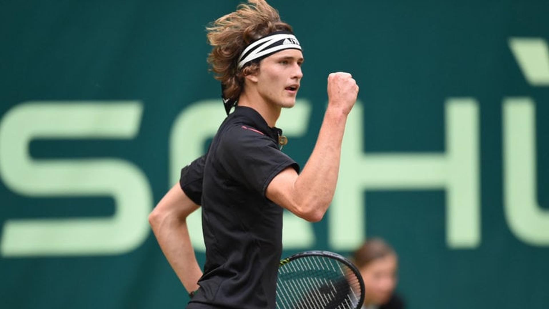 Alexander Zverev celebra vitória em Halle