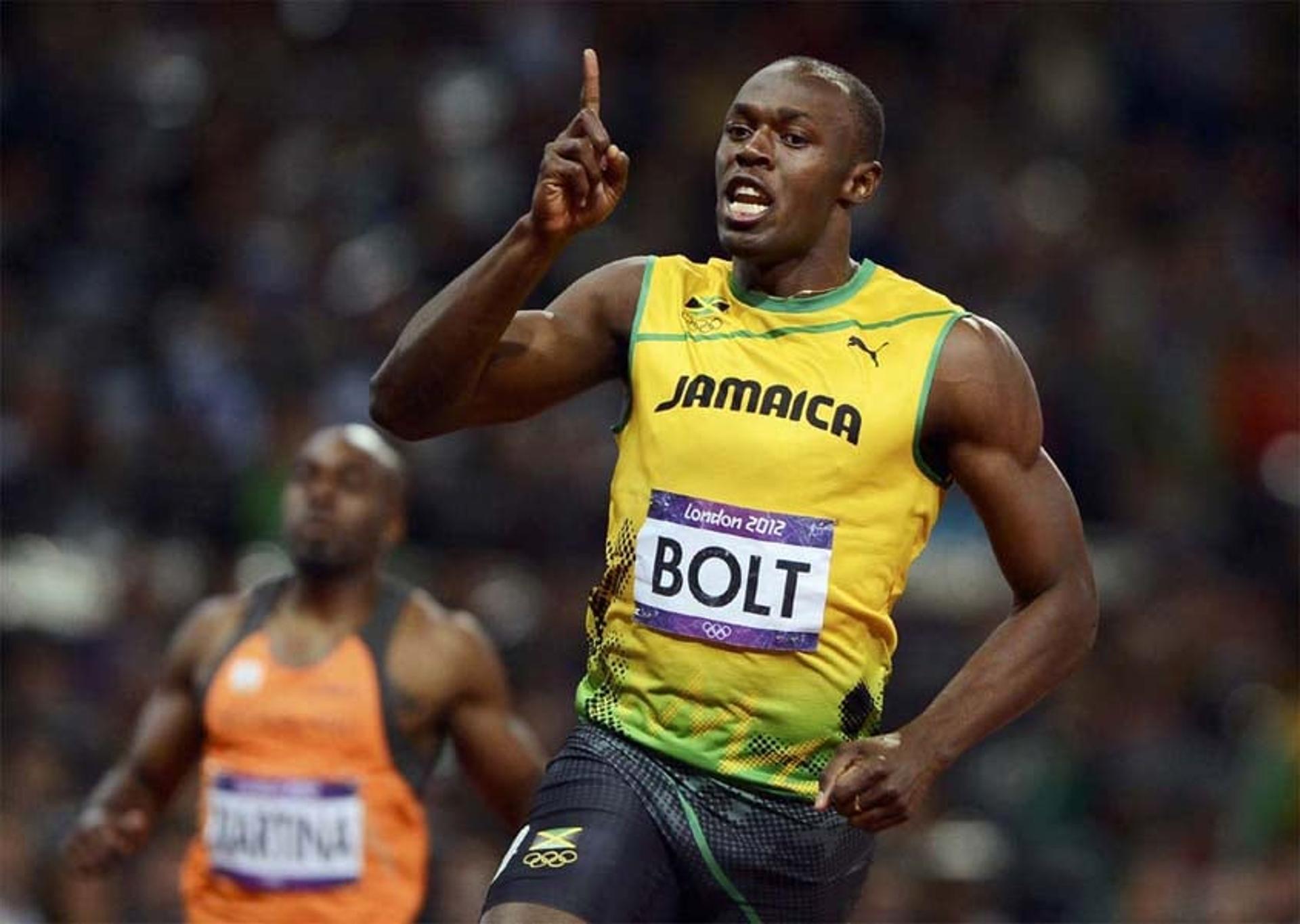 Olimpíadas 2012 - Londres - Bolt Comemora vitoria nos 100m