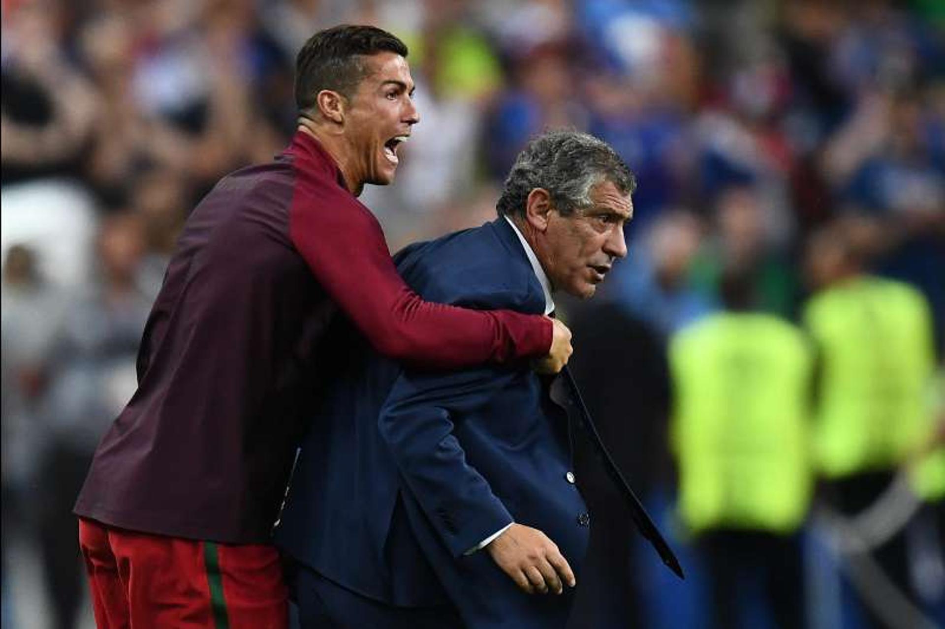 Fernando Santos e Cristiano Ronaldo