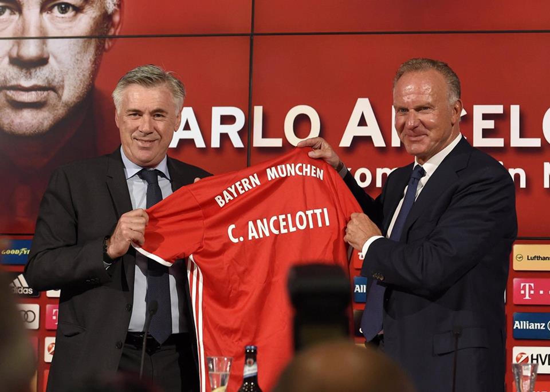 Ancelotti é apresentado no Bayern de Munique