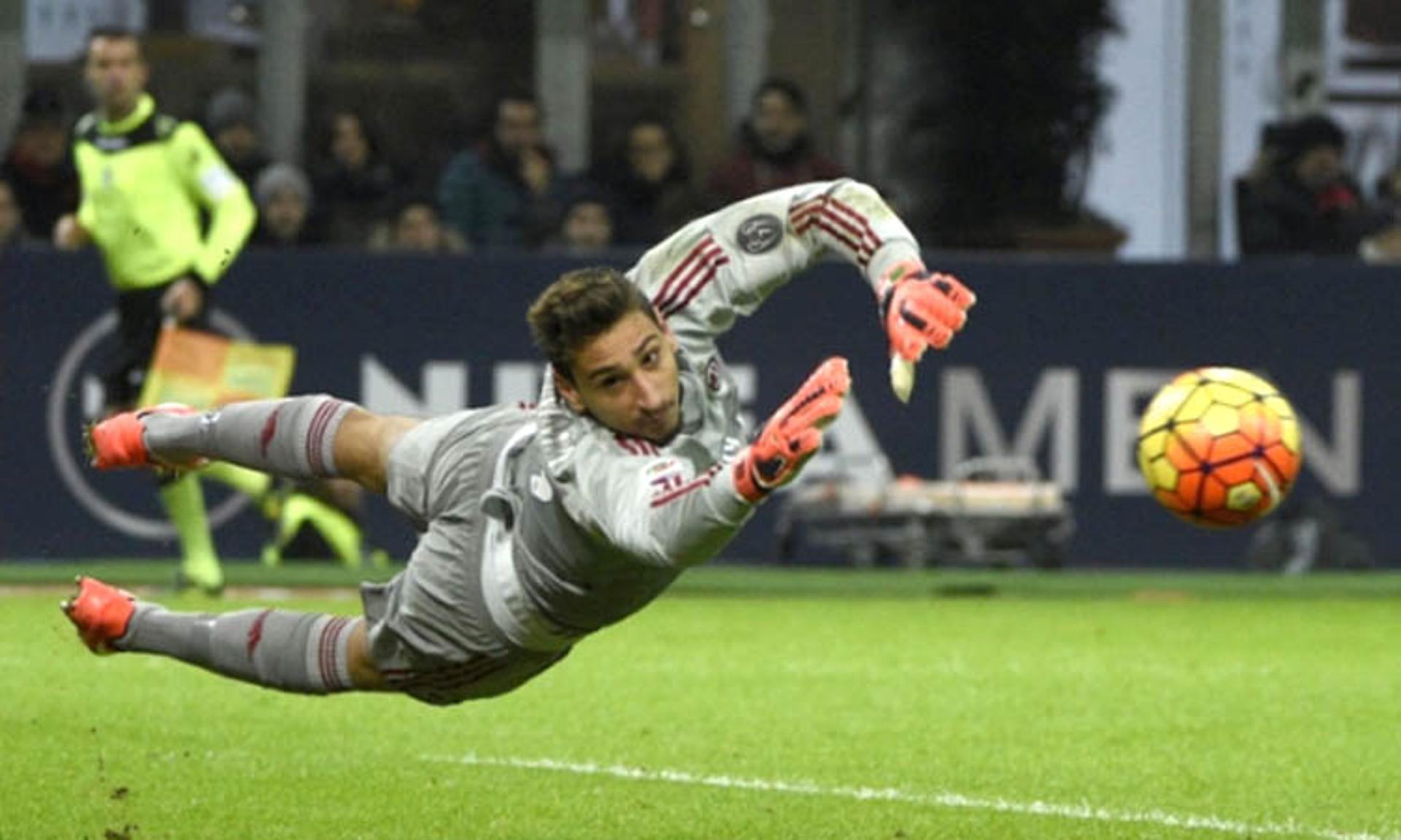 O goleiro italiano Gianluigi Donnarumma, do Milan, é avaliado em R$ 49,5 milhões