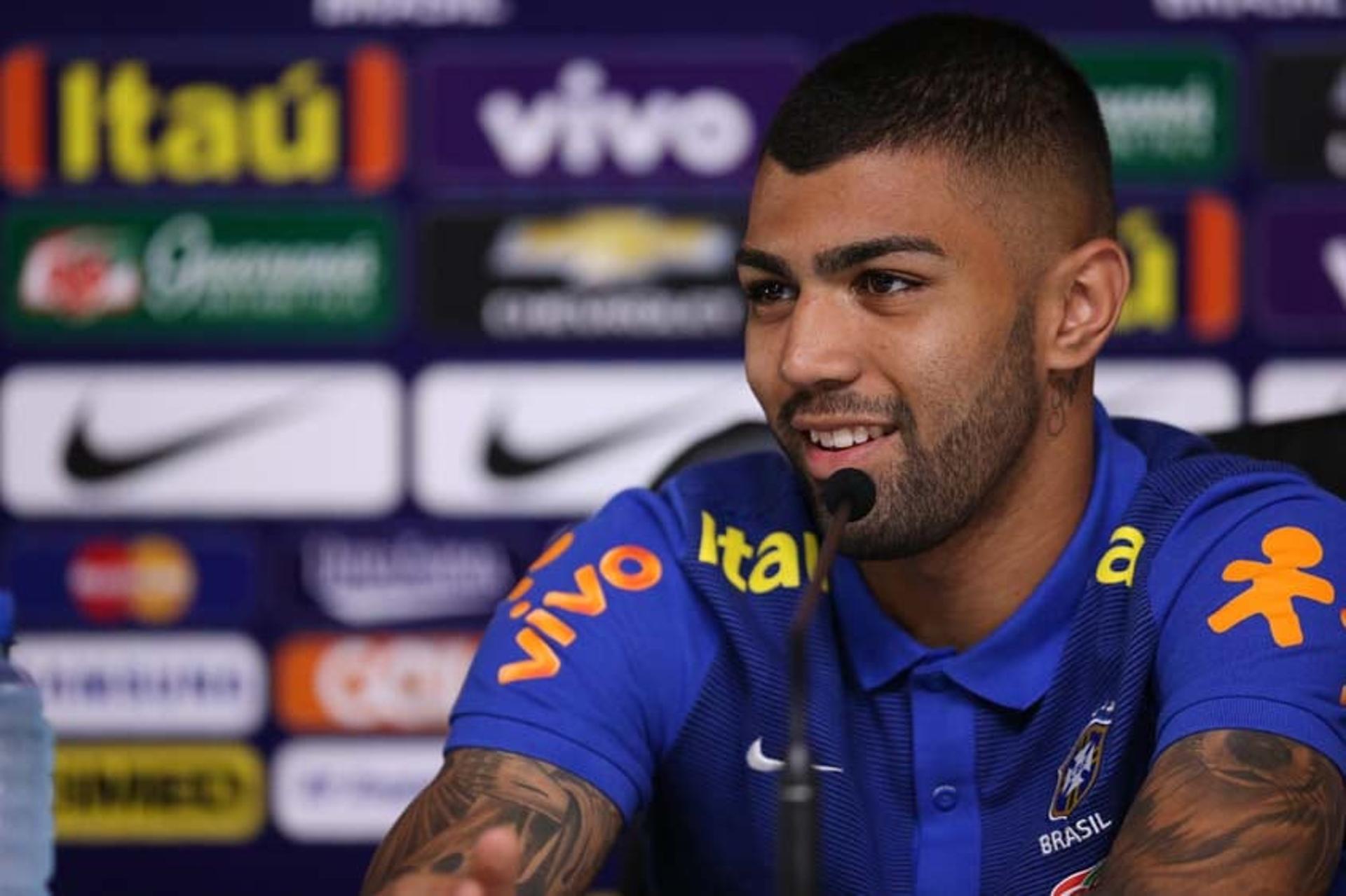 Gabigol dá coletiva na Seleção Brasileira&nbsp;