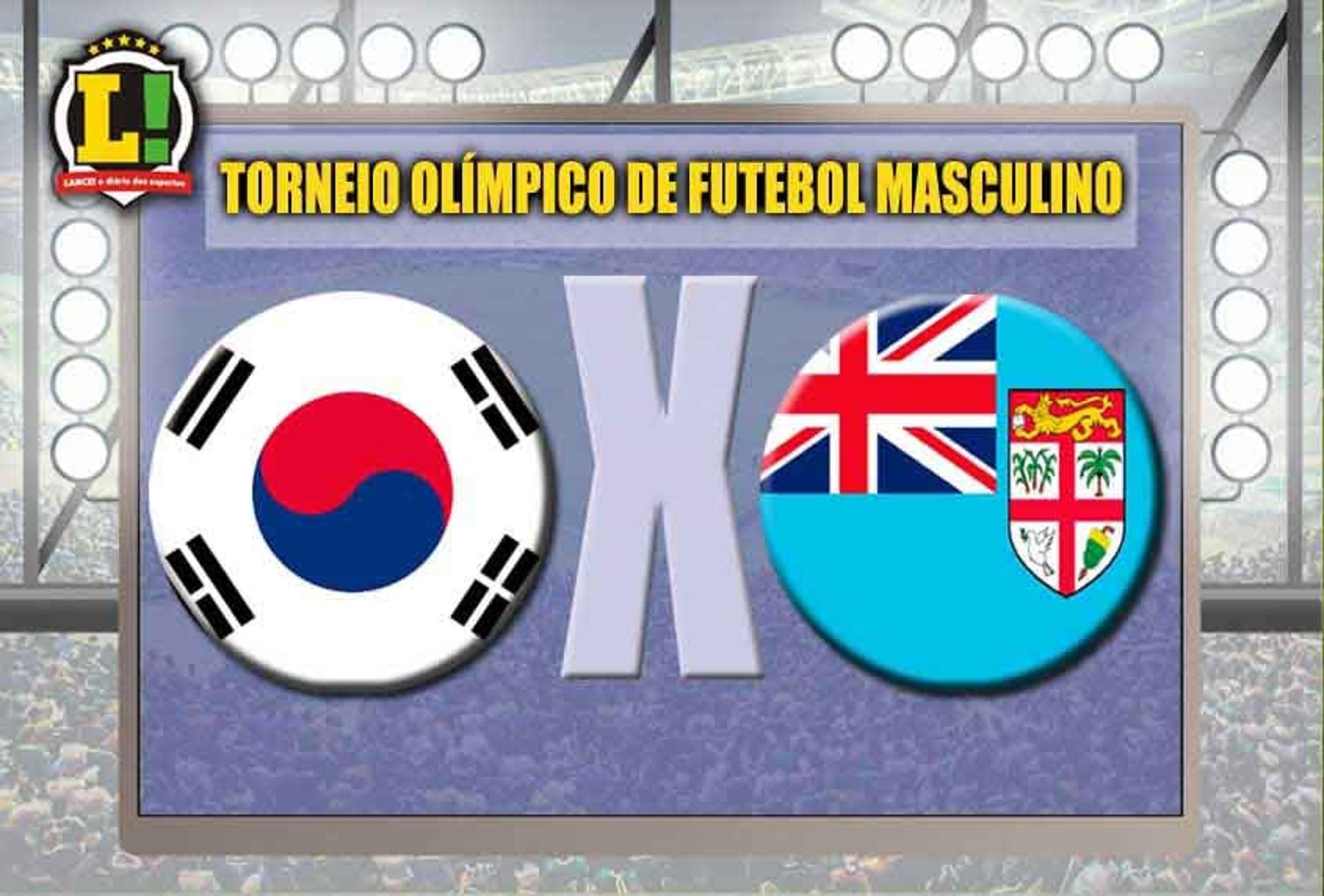 Apresentação Corea x Fiji Torneio Olímpico de Futebol Masculino