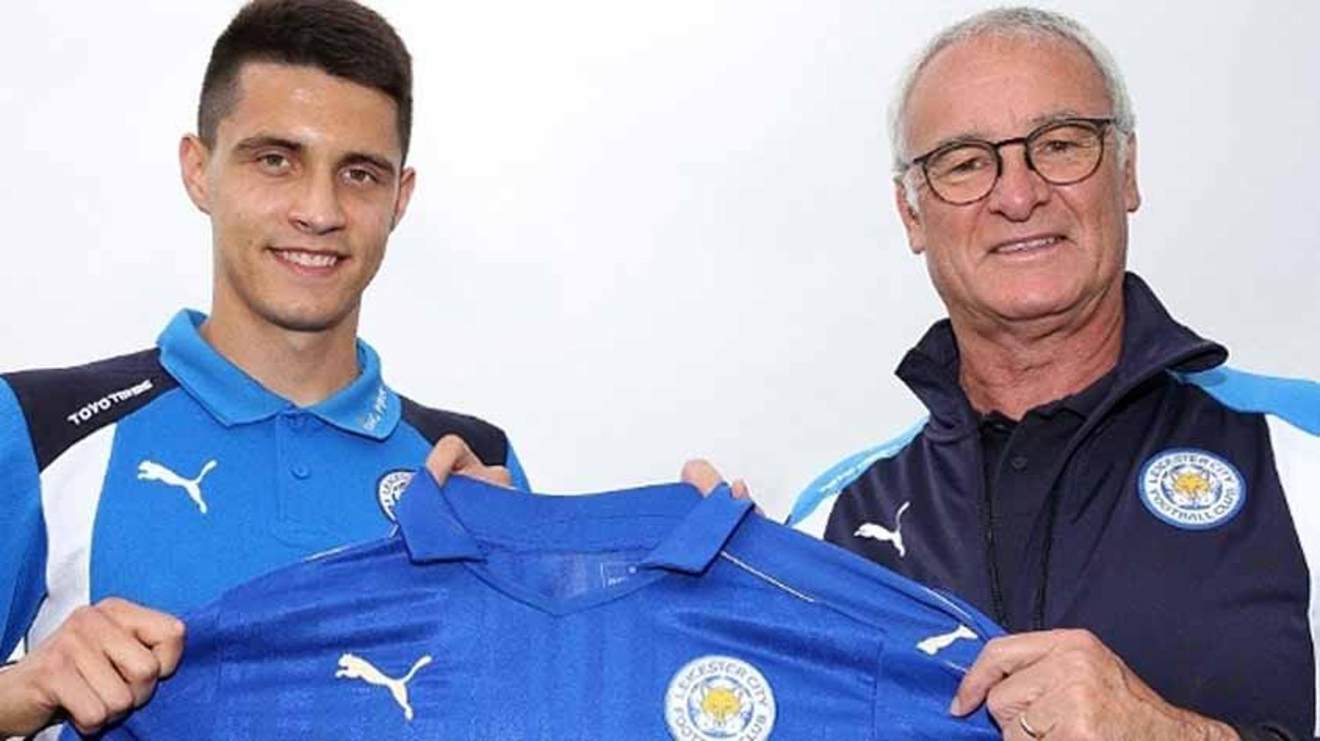 Kapustka e Claudio Ranieri - Leicester