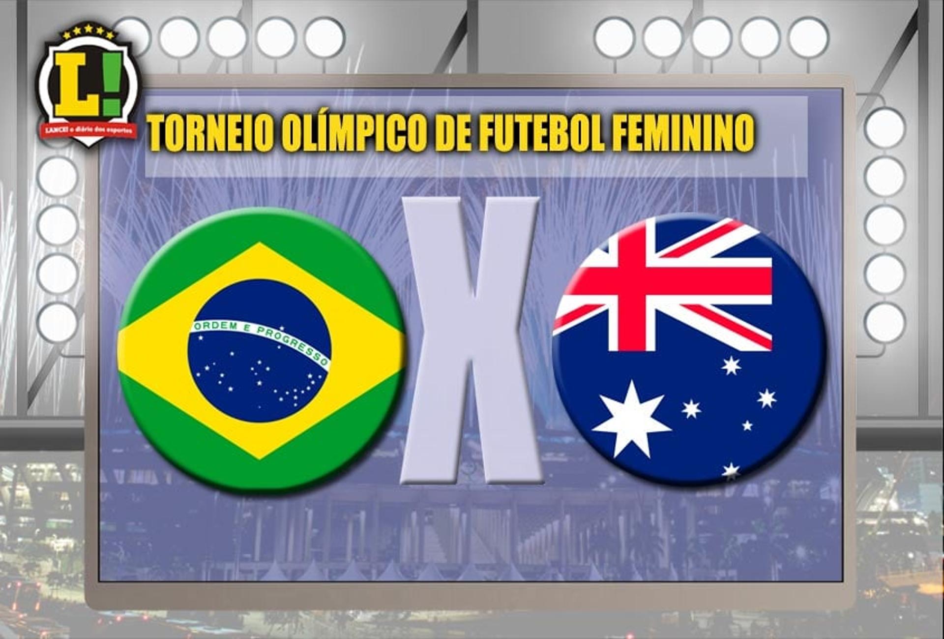 Apresentação Brasil x Austrália - Torneio Olimpico de Futebol Feminino