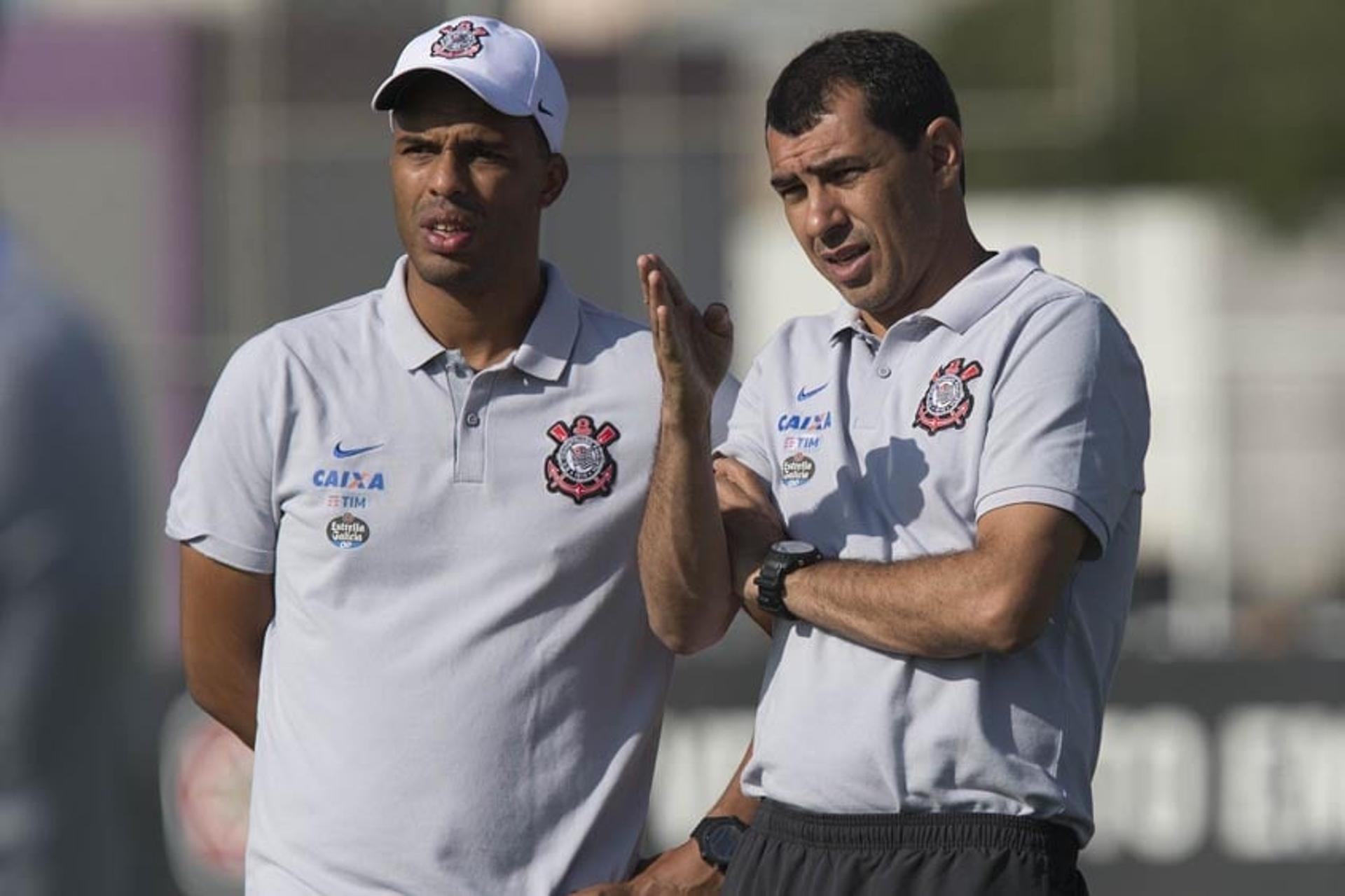 Fábio Carille e auxiliar Fernando Lazaro