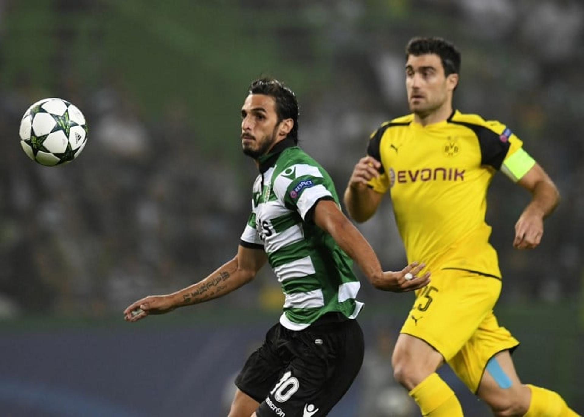 Bryan Ruiz e Sokratis - Sporting x Borussia Dortmund