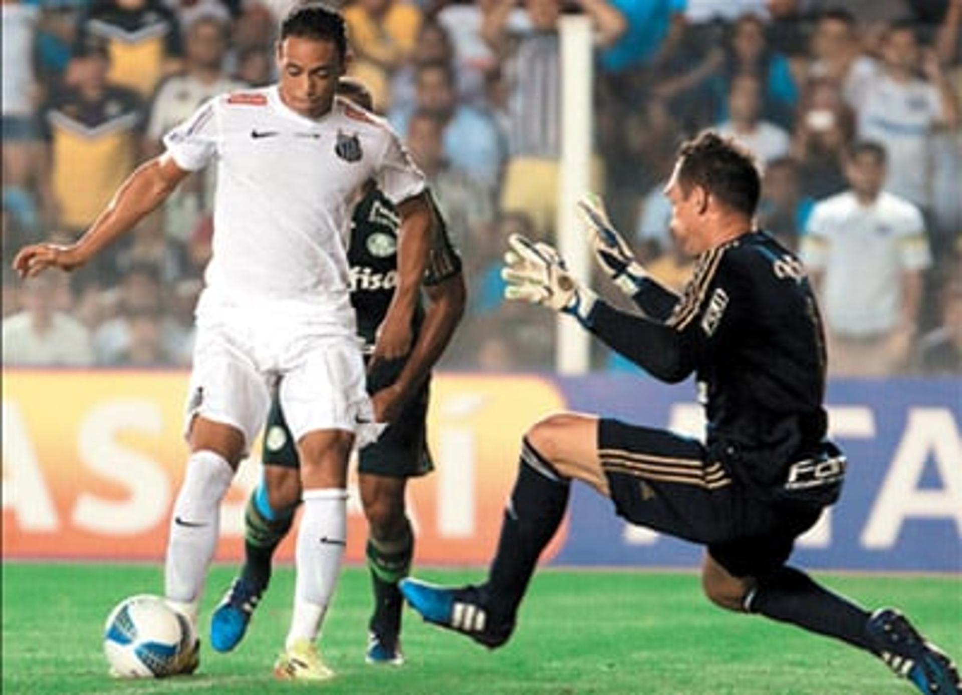 Santos 2 x 1 Palmeiras, na Vila Belmiro, pela primeira fase do Paulistão de 2015&nbsp;