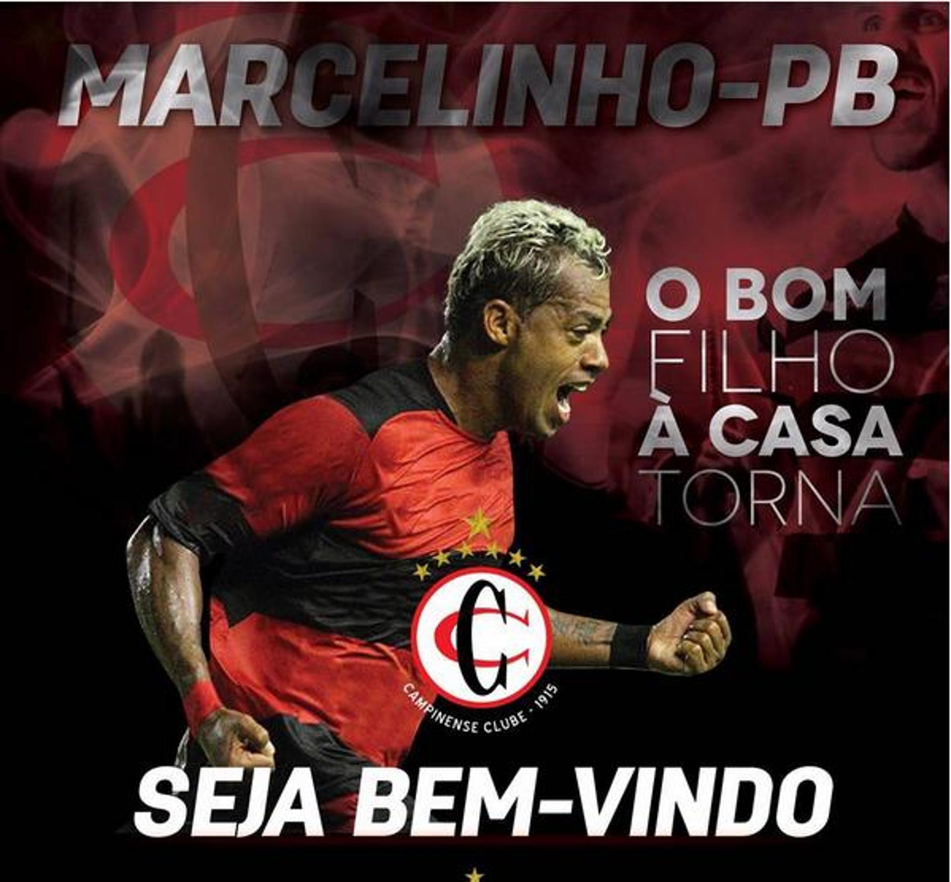 Marcelinho Paraíba - reforço do Campinense (Foto: Reprodução / Instagram)