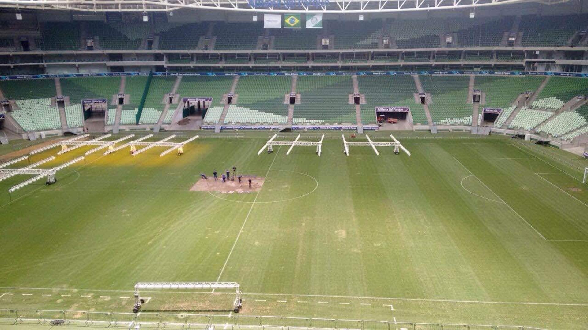 Gramado no Allianz Parque nesta sexta