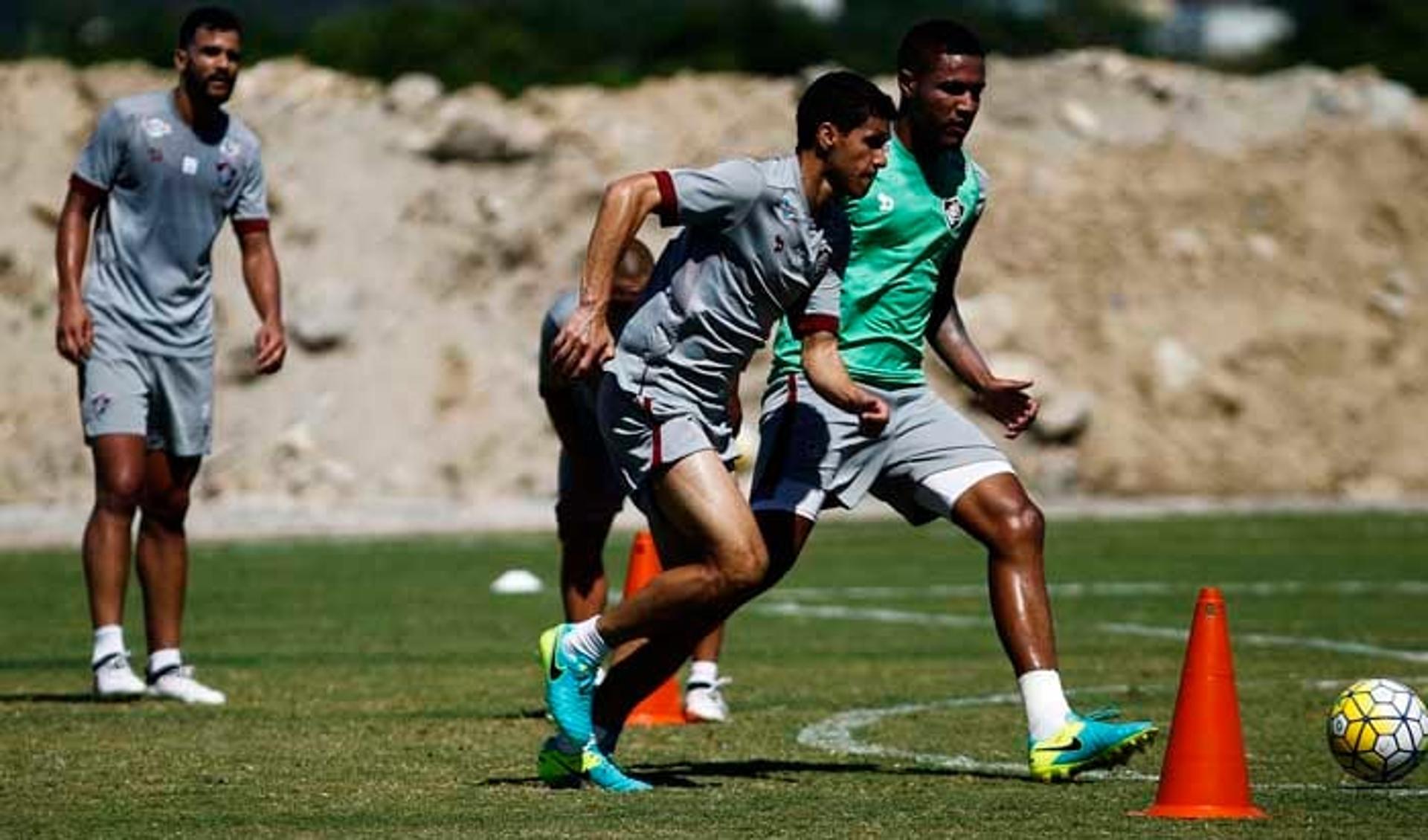 Magno Alves em treino do Fluminense no CT Pedro Antônio