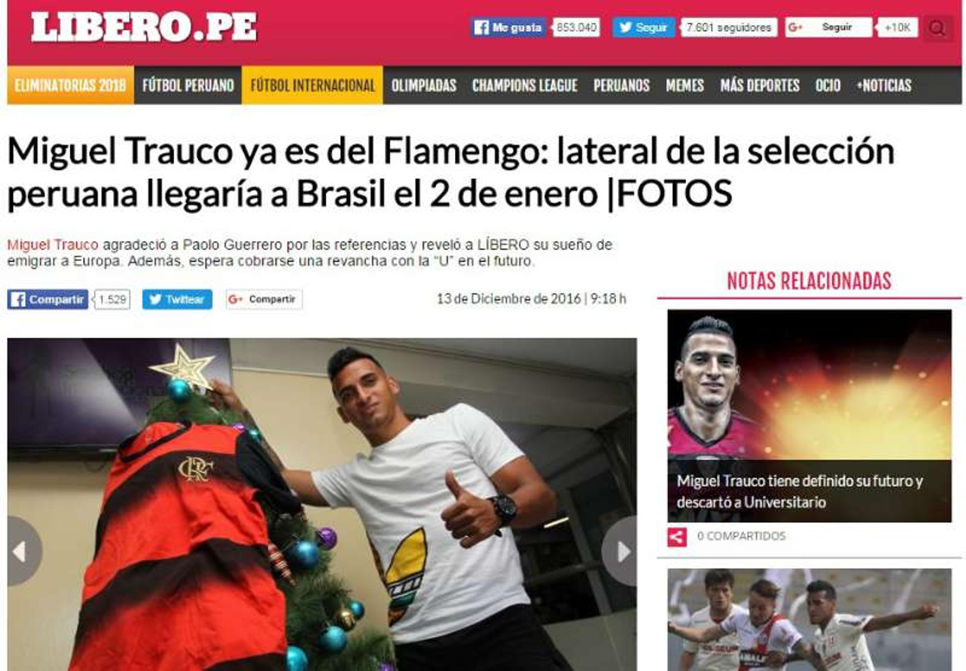 Jornal revelou o acerto do jogador com o Flamengo