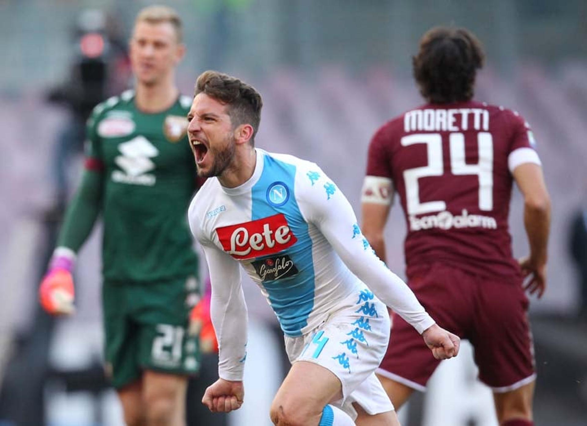 Mertens fez quatro gols na vitória do Napoli&nbsp;