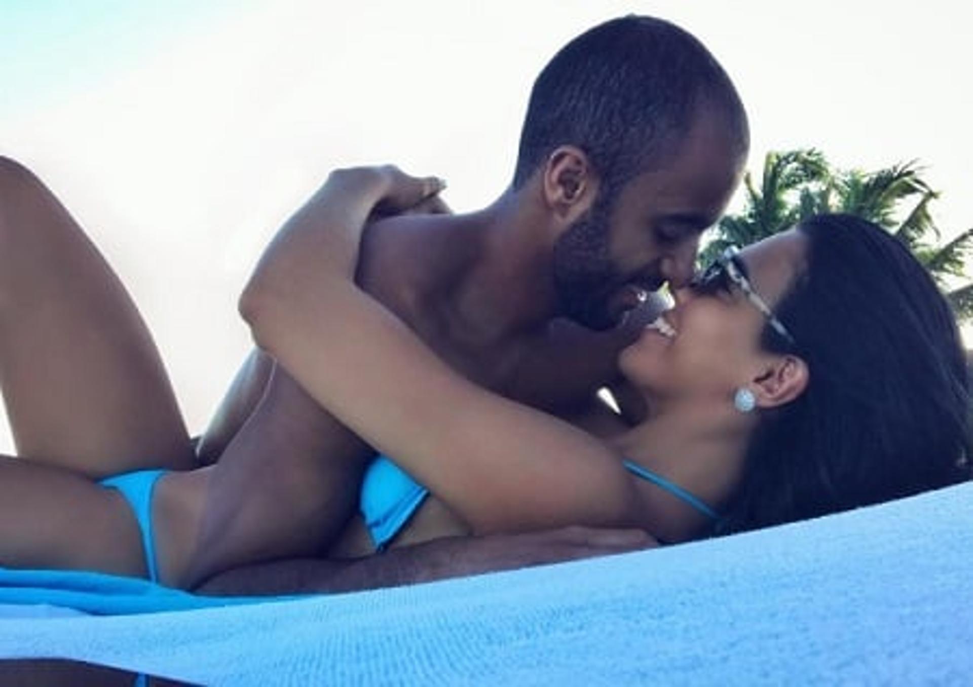 Lucas Moura e Larissa Saad na lua de mel