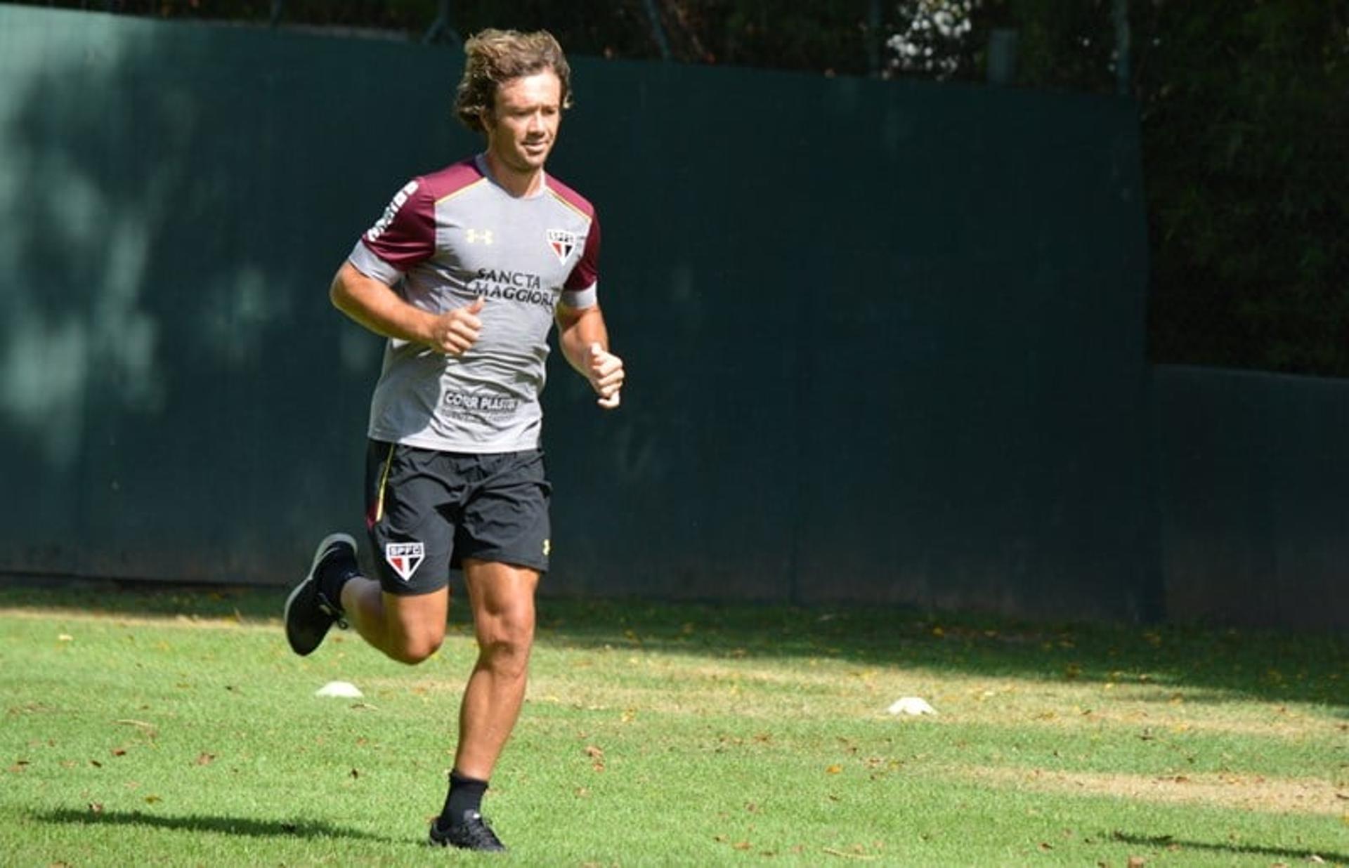 Lugano em treino do São Paulo&nbsp;