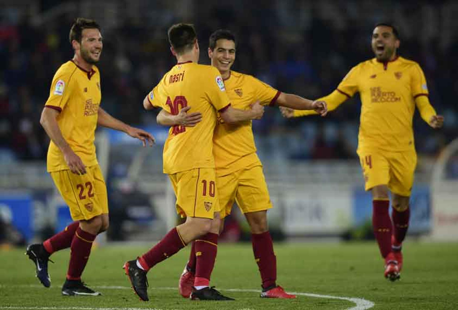 Nasri e Ben Yedder - Real Sociedad x Sevilla