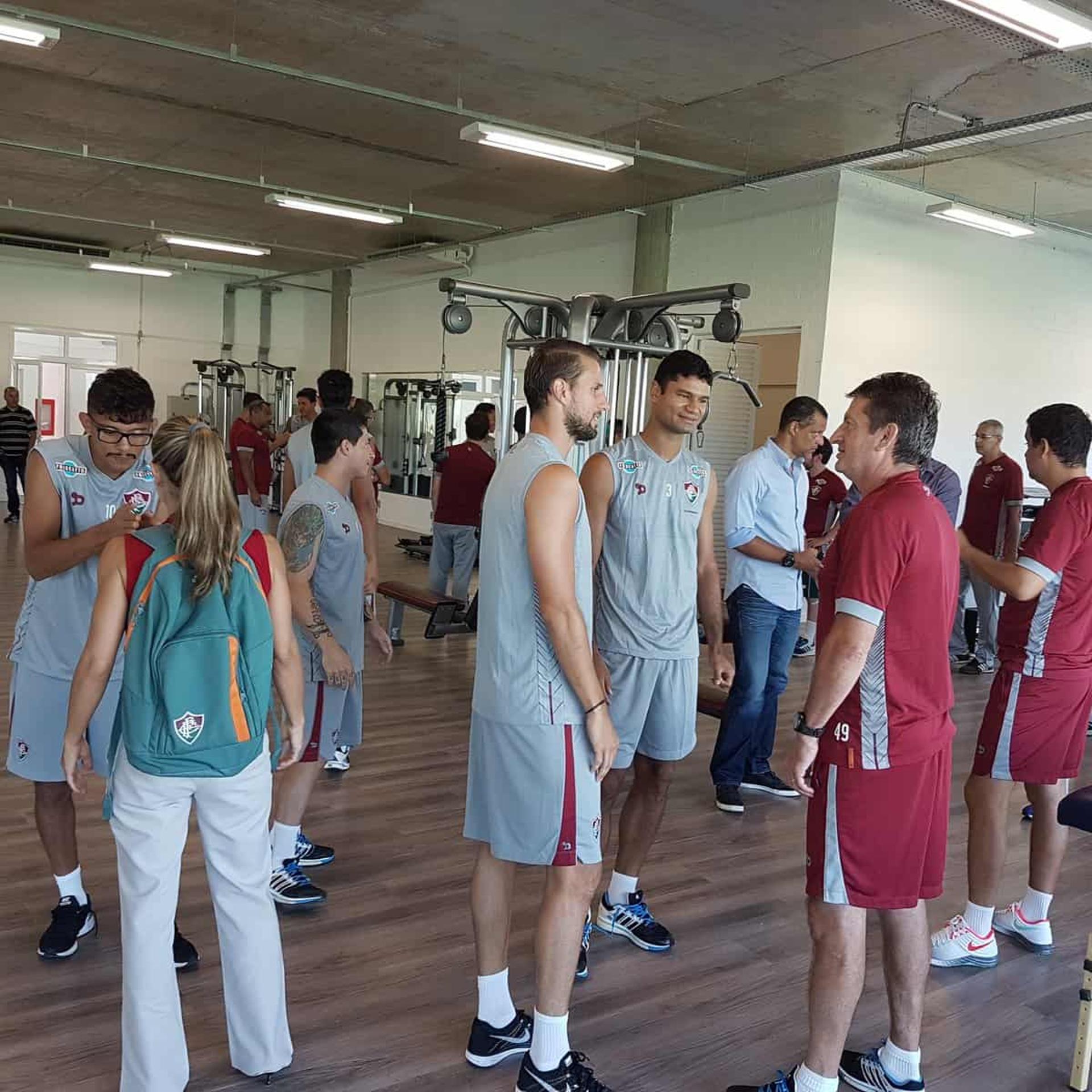 Segunda parte do elenco se reapresentou nesta segunda-feira (Foto: Fluminense/Divulgação)