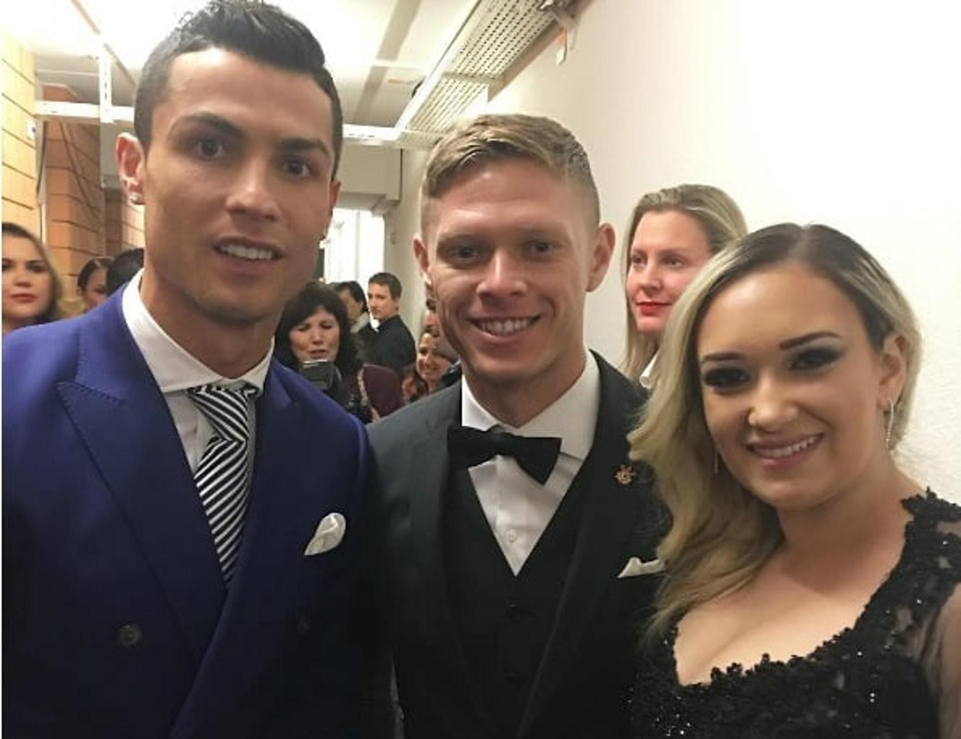 Marlone em premiação da Fifa com Cristiano Ronaldo