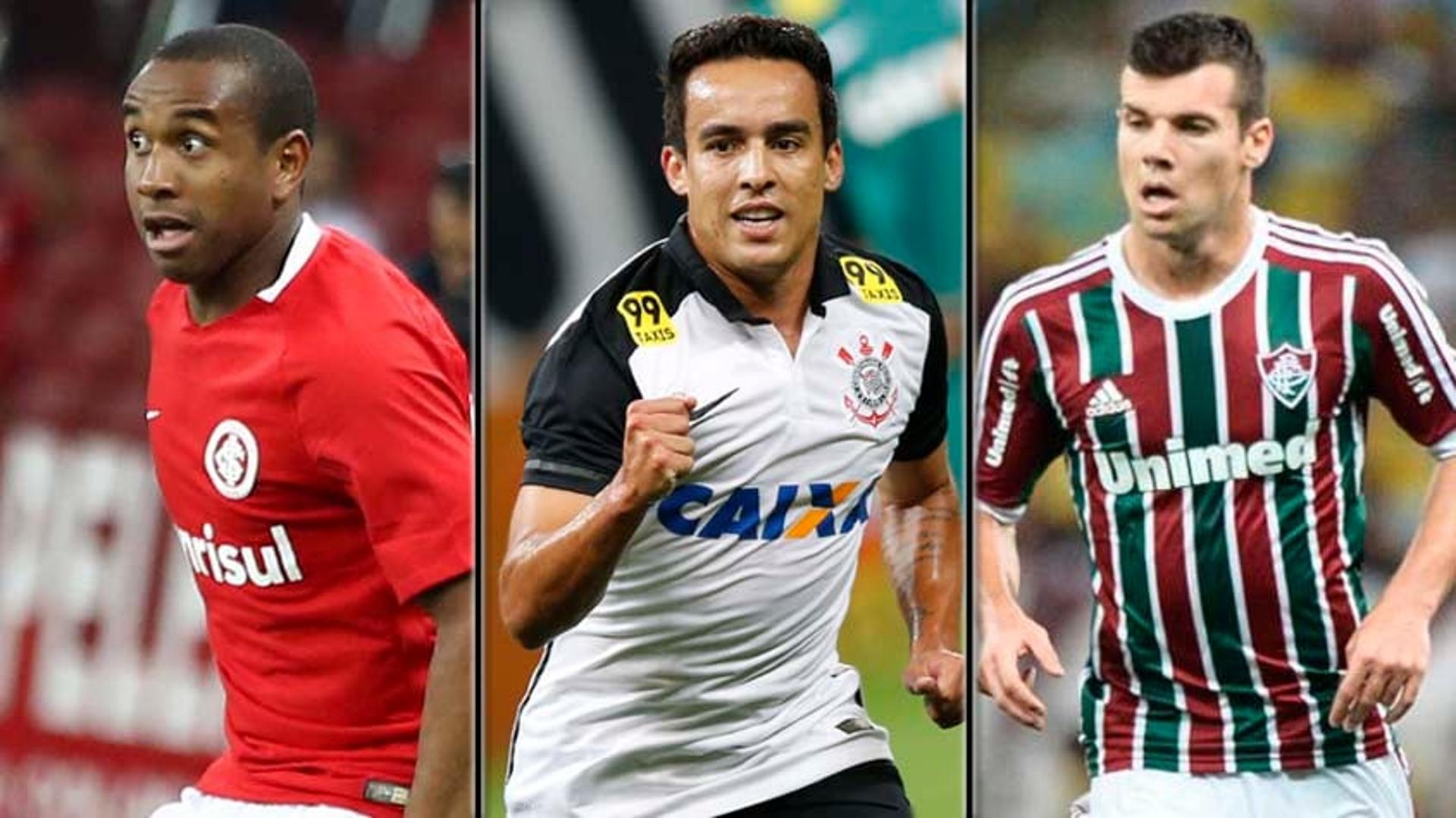 Jadson, ao centro, é o sonho de consumo. Anderson (à esquerda) e Wagner (à direita) também são alvos&nbsp;