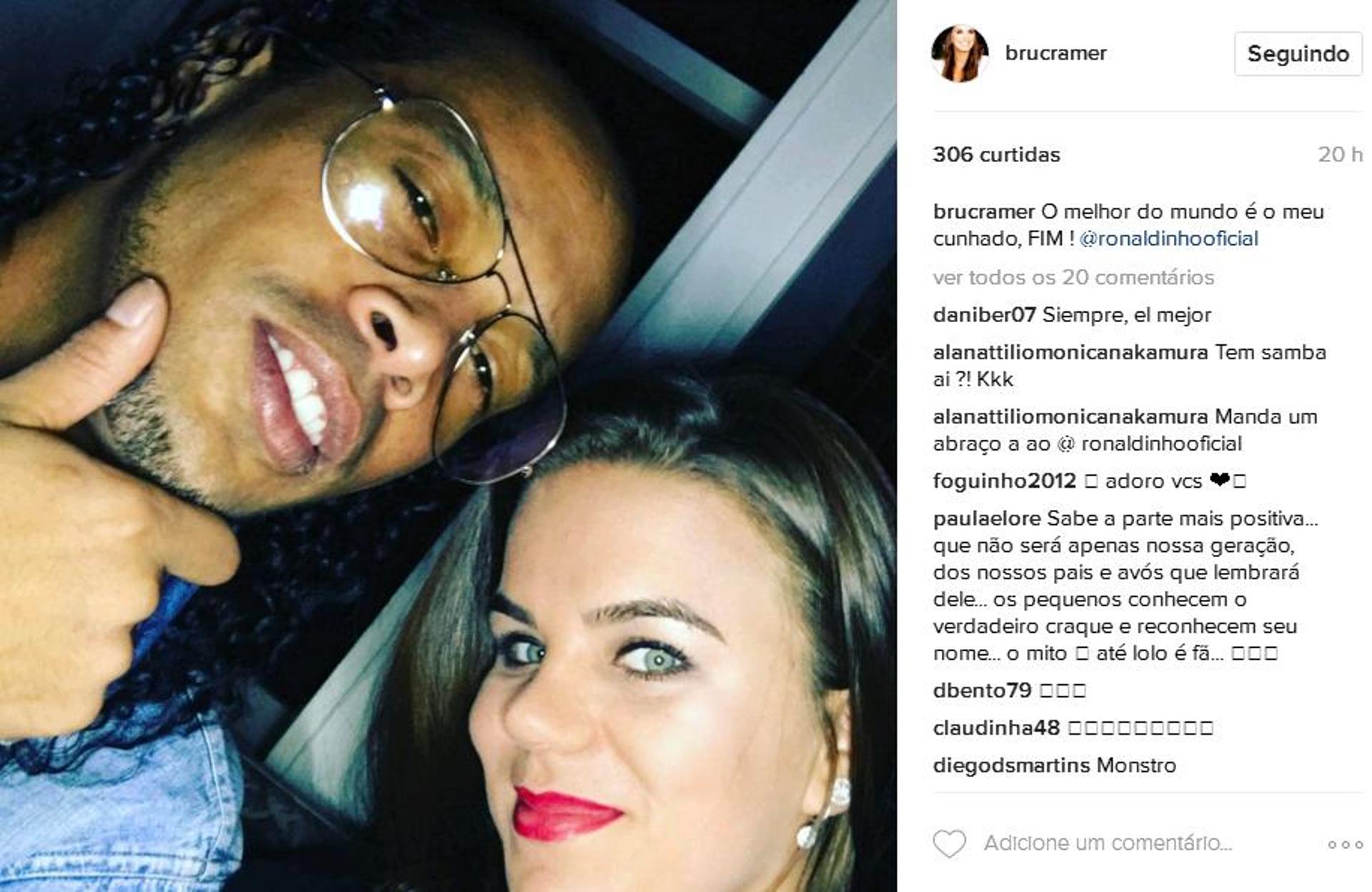 Ronaldinho Gaúcho e Bruna Cramer