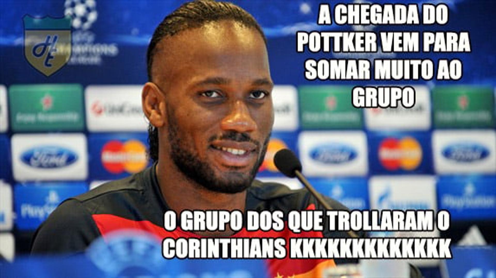 Desistência por Pottker rendeu memes com Corinthians