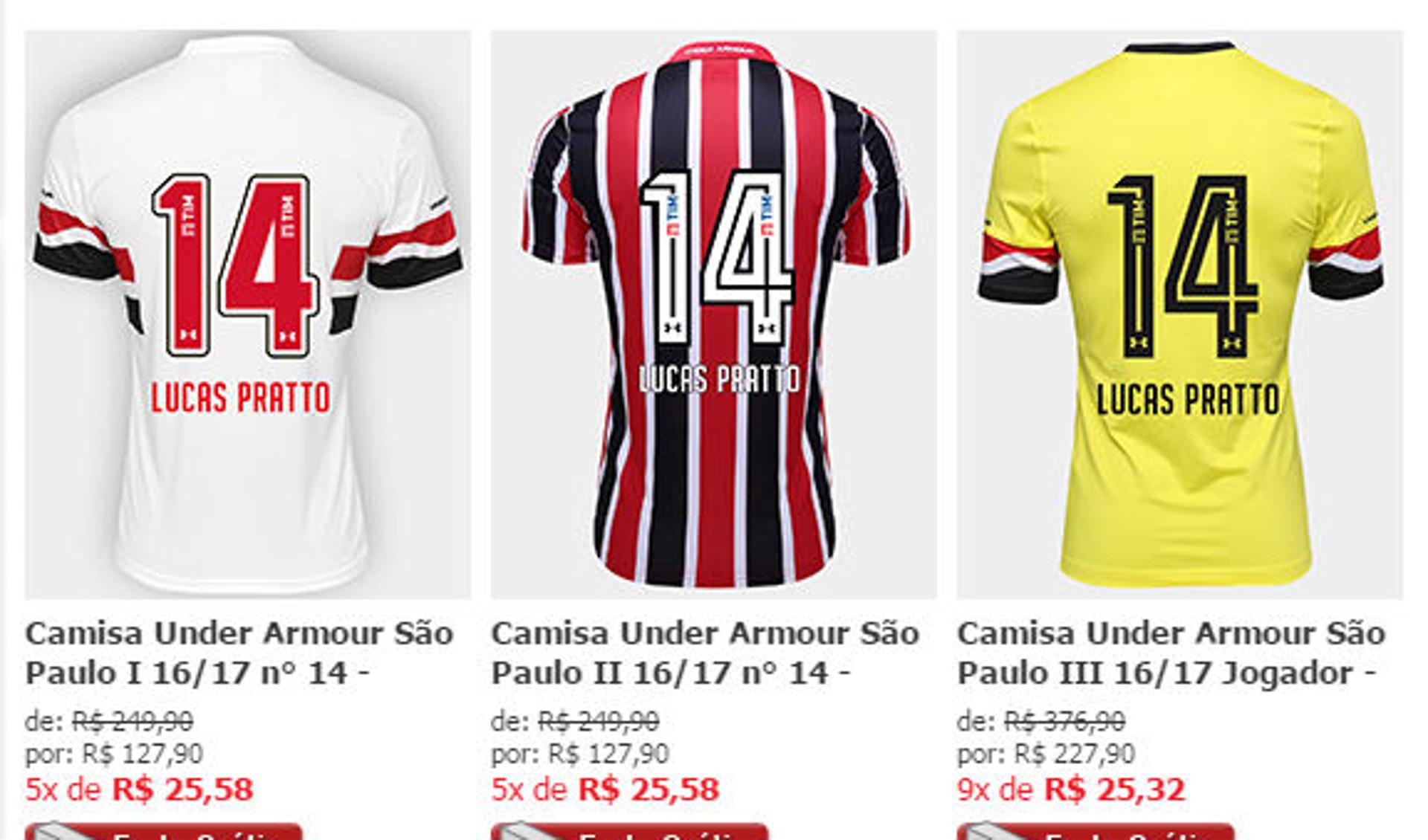 Camisas já estão em destaque no site da loja tricolor