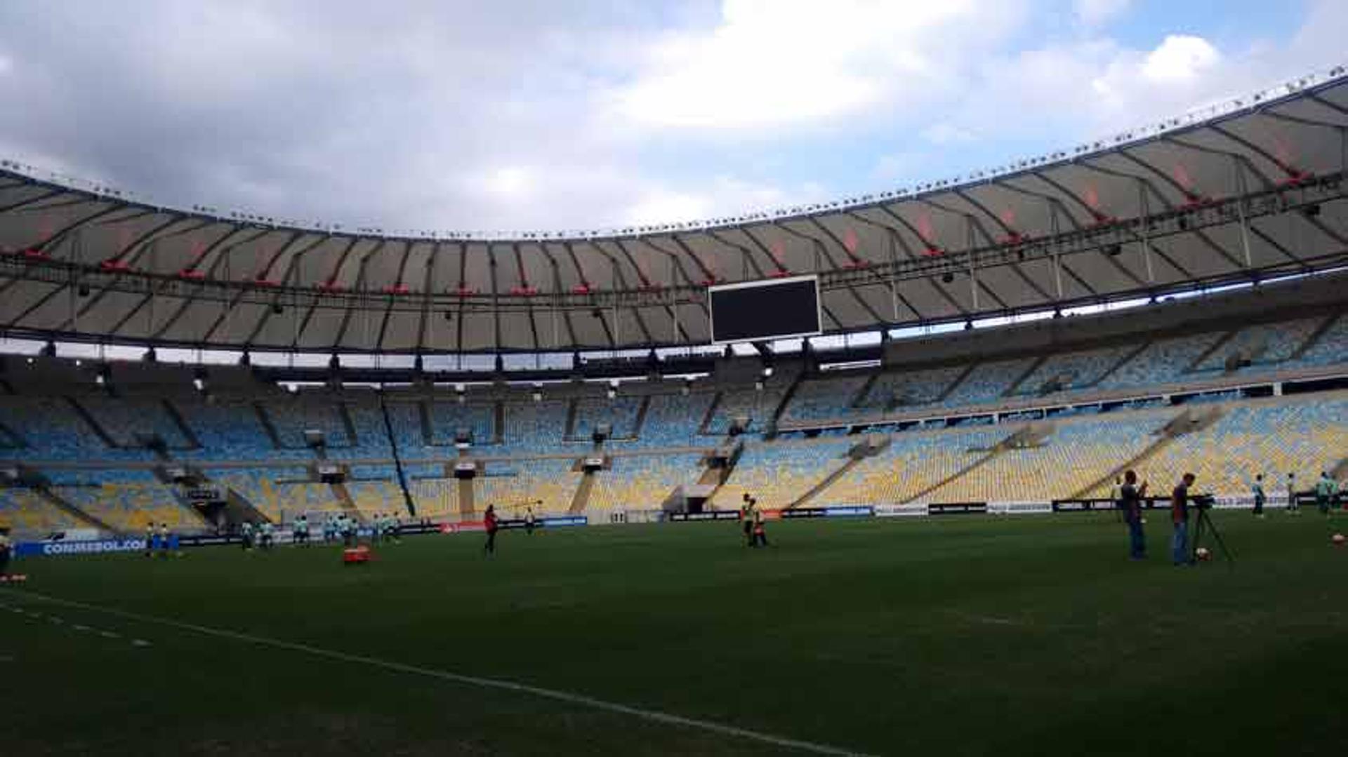 Treino do Fla no Maracanã