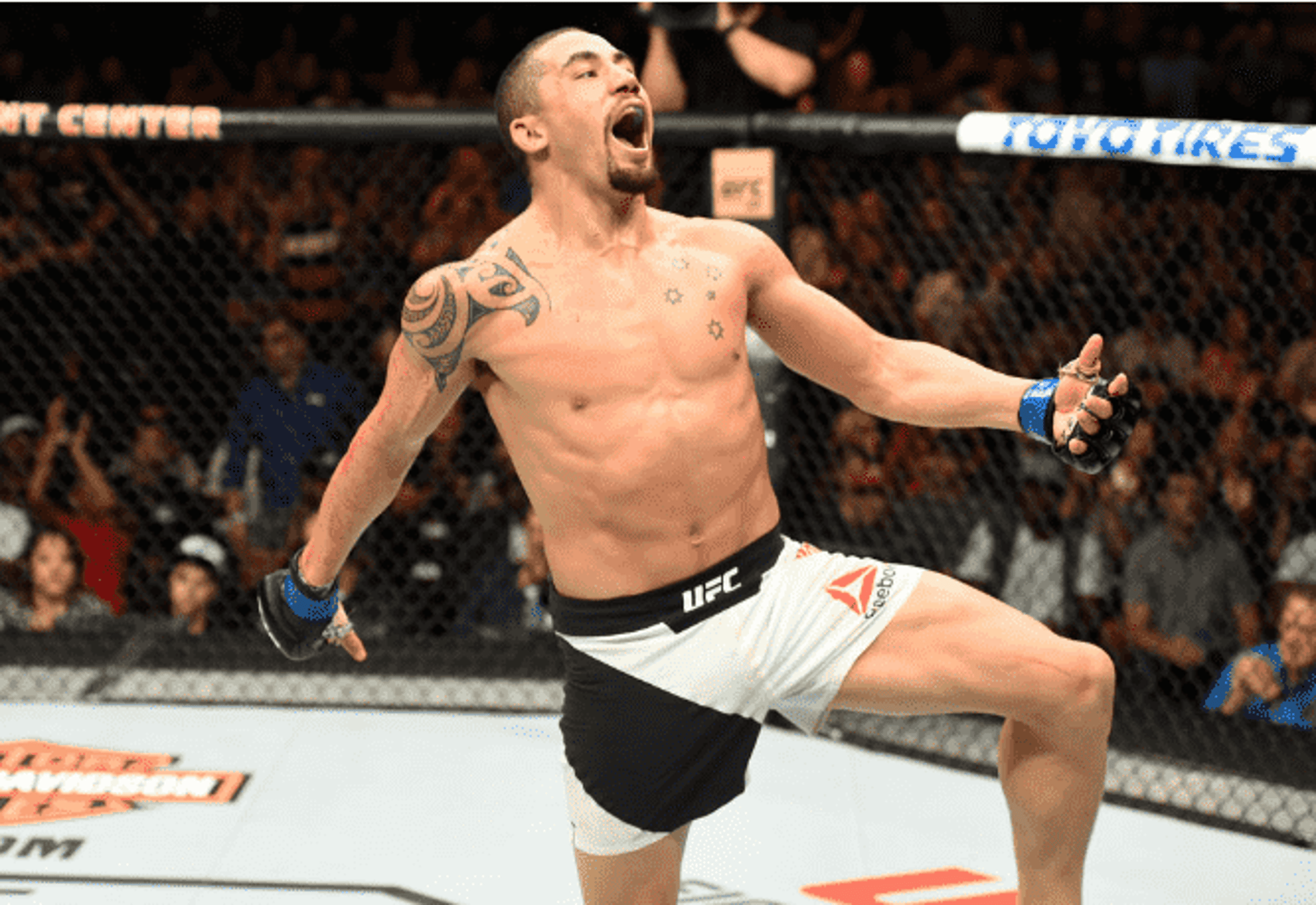 Robert Whittaker comemora vitória contra Ronaldo Jacaré