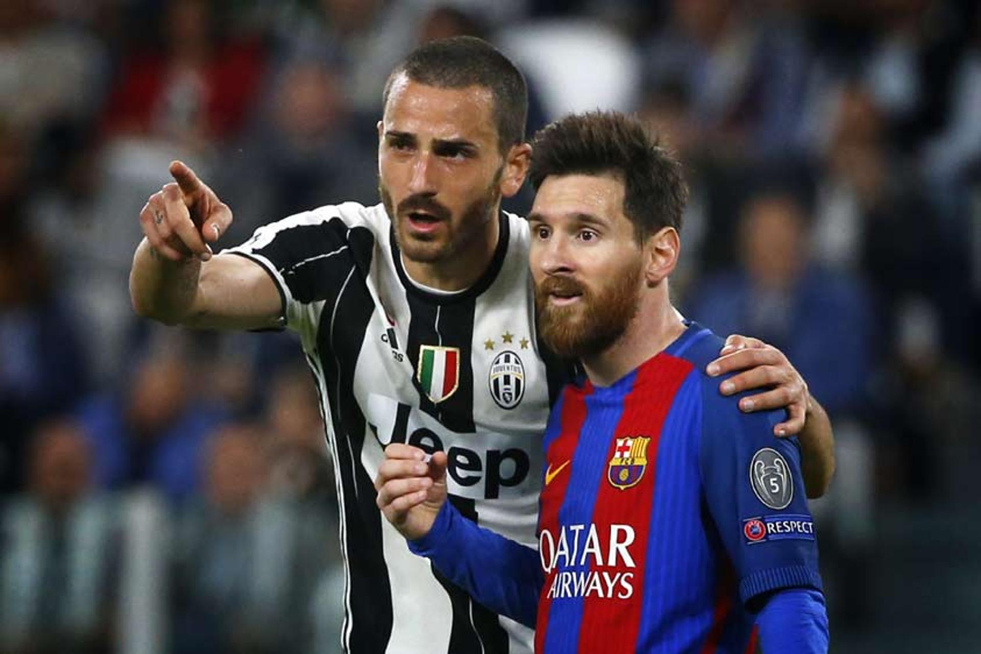 Bonucci e Messi - Juventus x Barcelona