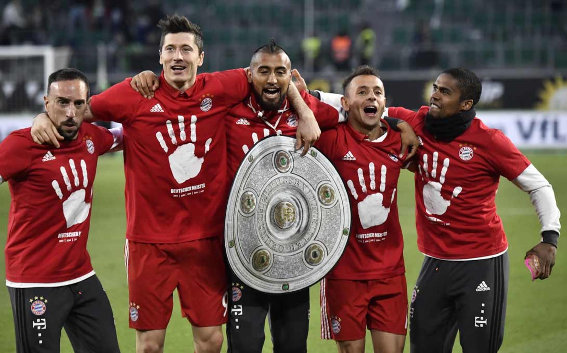 Ribéry, Lewandowski, Vidal, Rafinha e Douglas Costa