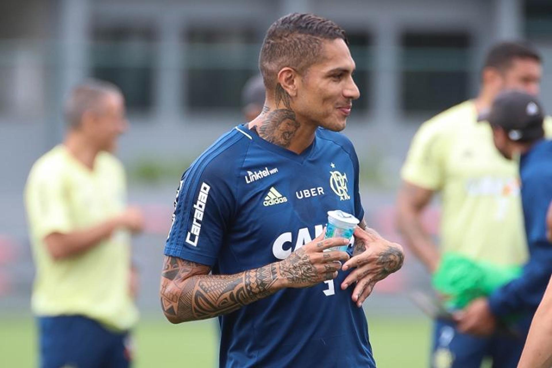 Guerrero em treino do Flamengo