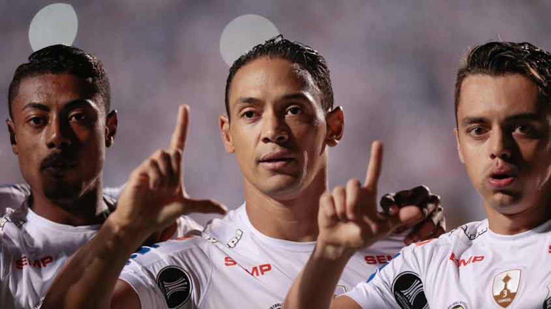 Santos 3x2 Santa Fe: atletas fazem homenagem a Longuine, que perdeu os pais nesta semana