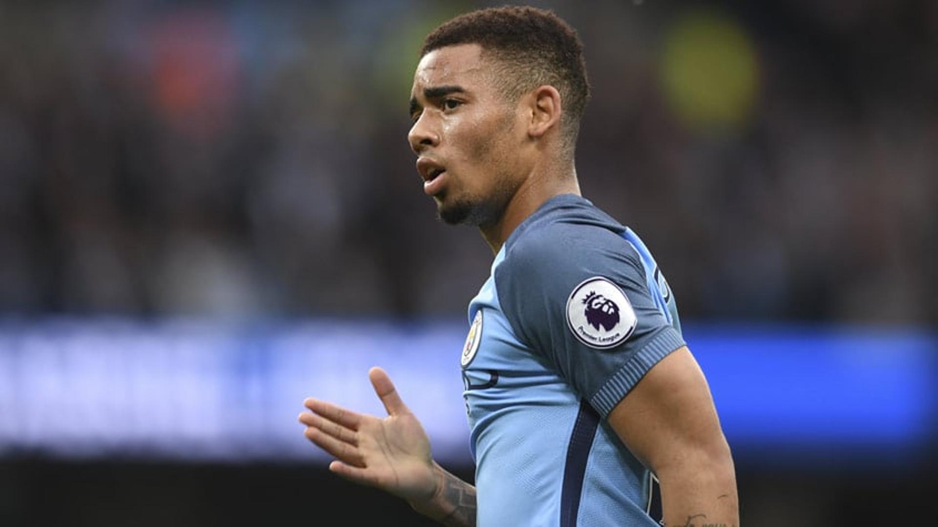 Gabriel Jesus fez o primeiro do City na partida&nbsp;