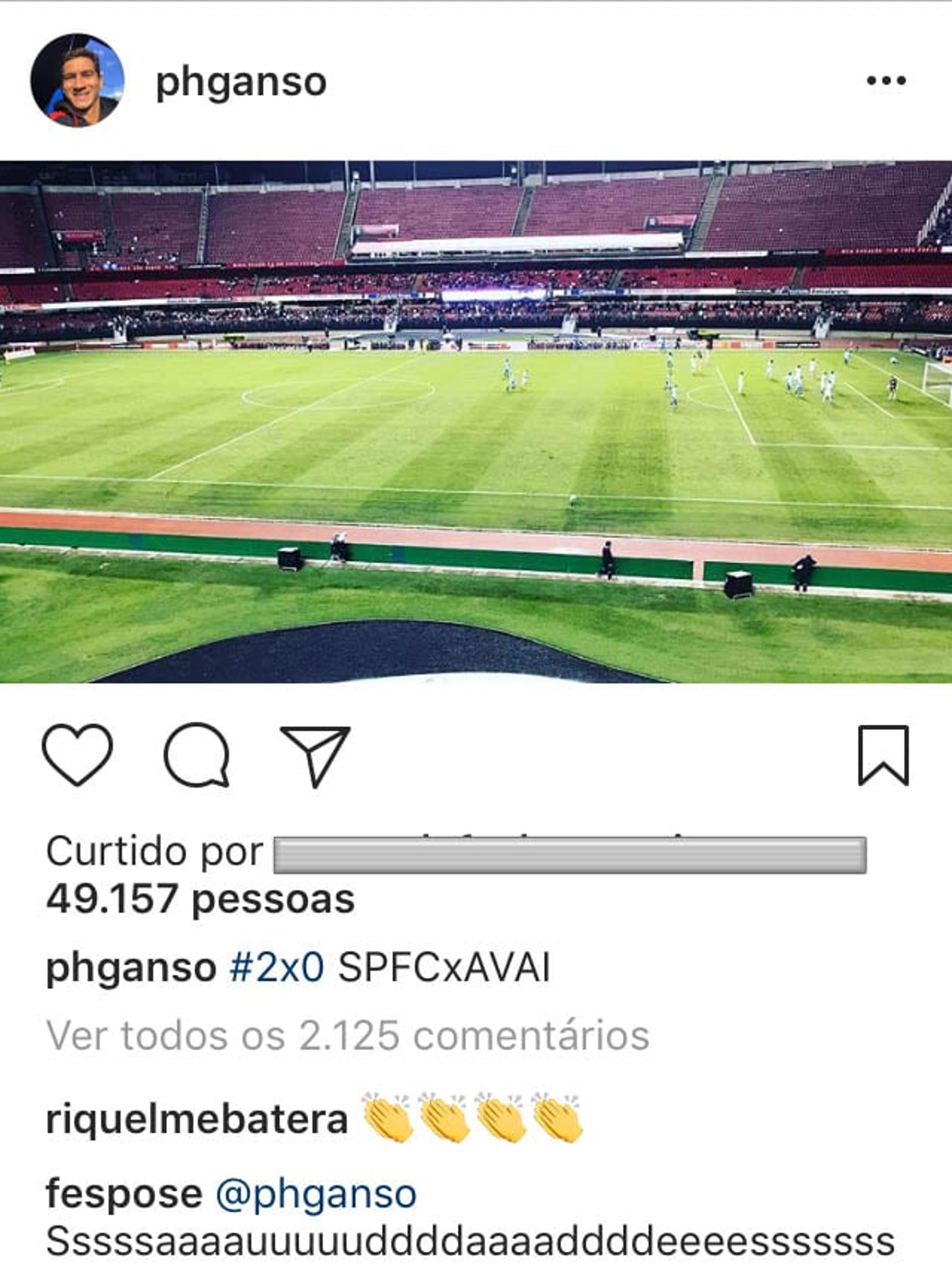 Ganso assiste vitória do São Paulo no Morumbi