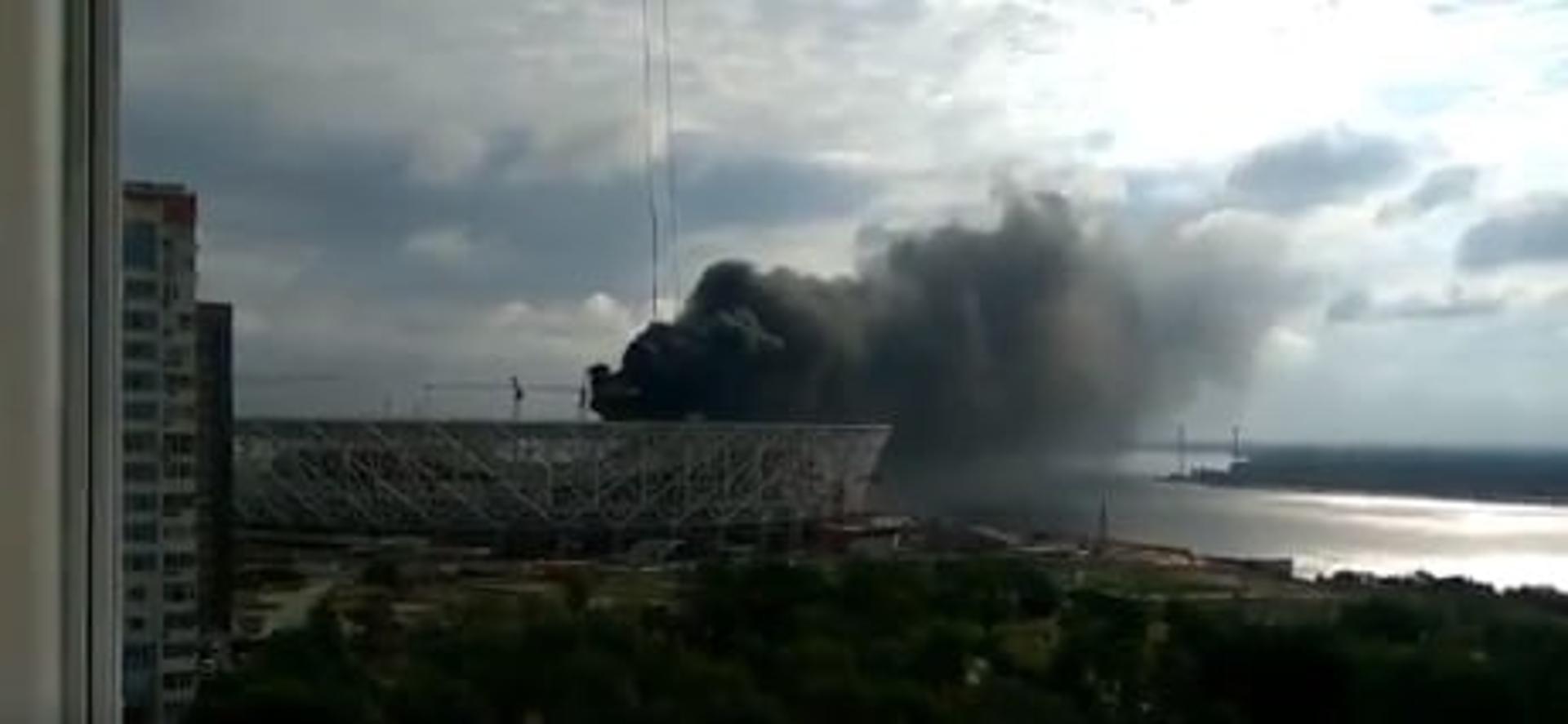 Estádio da Copa - Incêndio