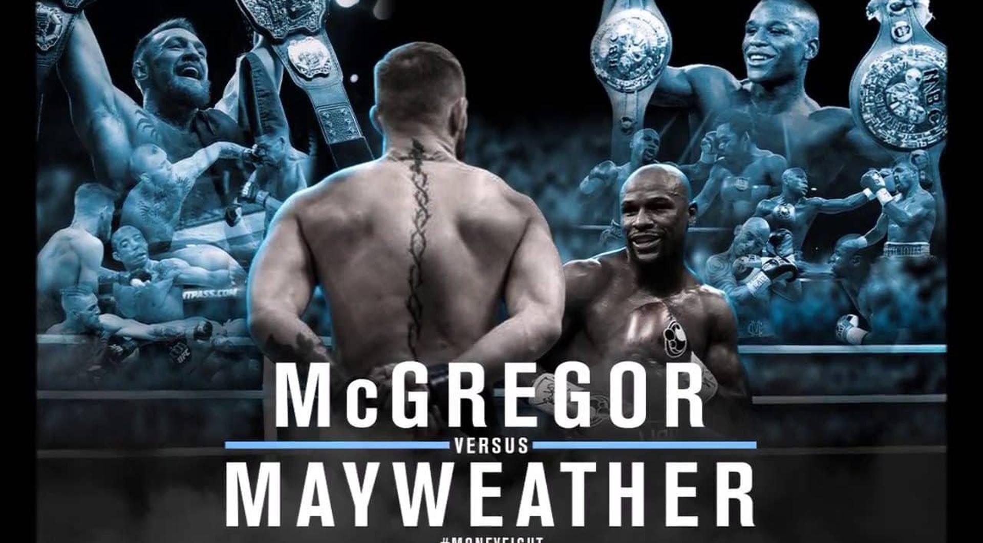 Modelos amadores de pôsteres para Floyd Mayweather Vs Conor McGregor também circulam na internet