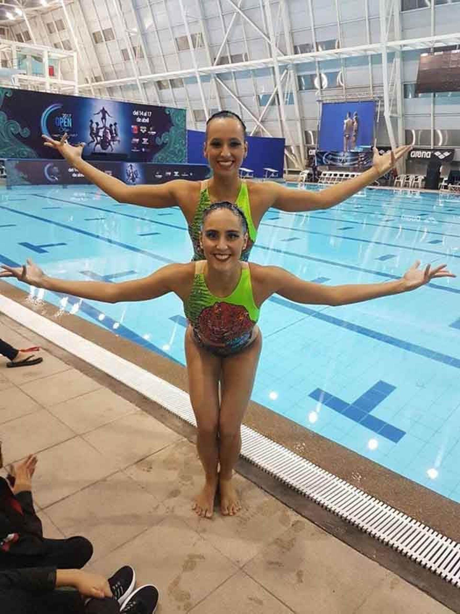 Luisa Borges e Maria Clara Coutinho no Mundial de esportes aquáticos em Budapeste