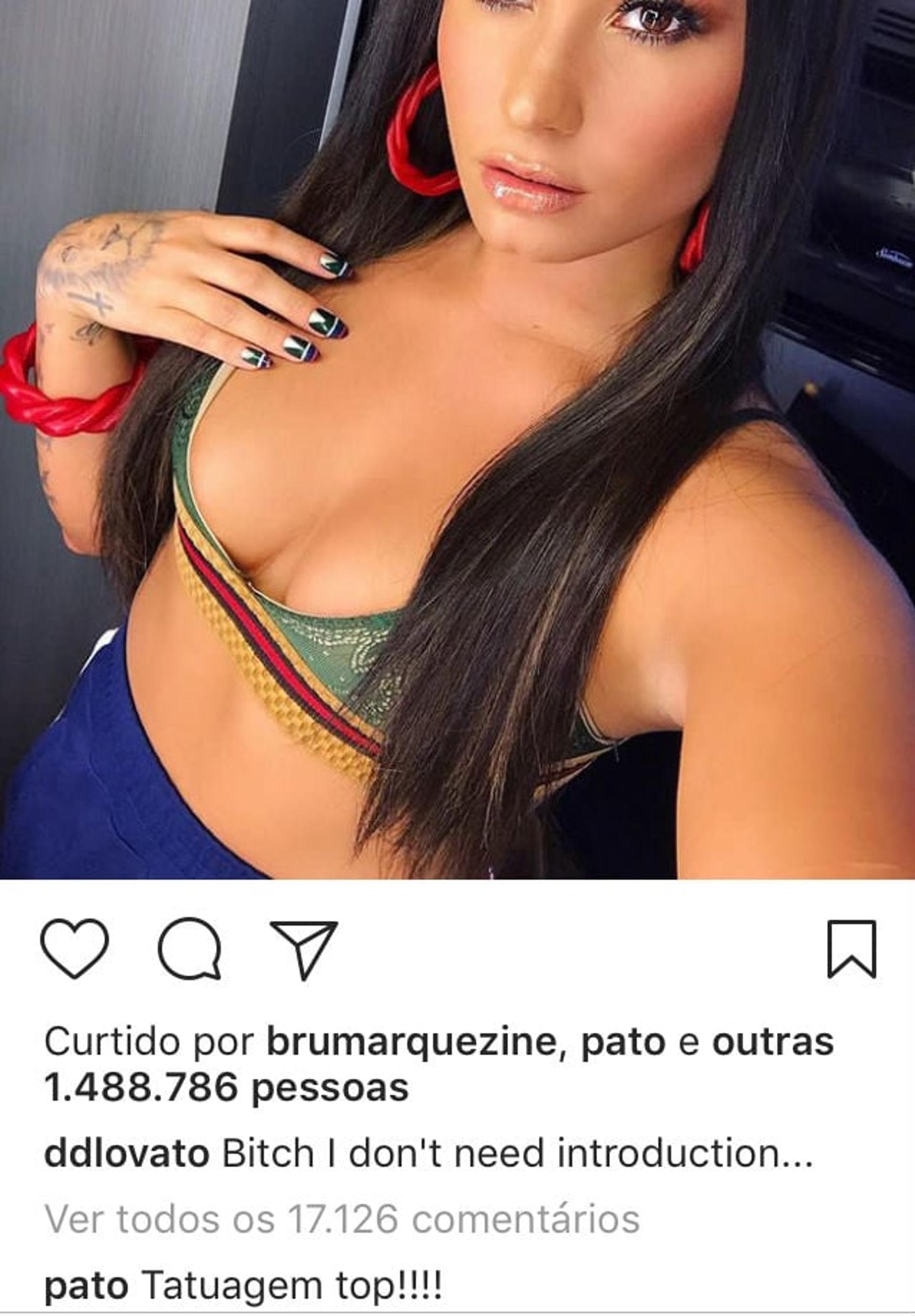 Pato elogia tattoo de Demi Lovato